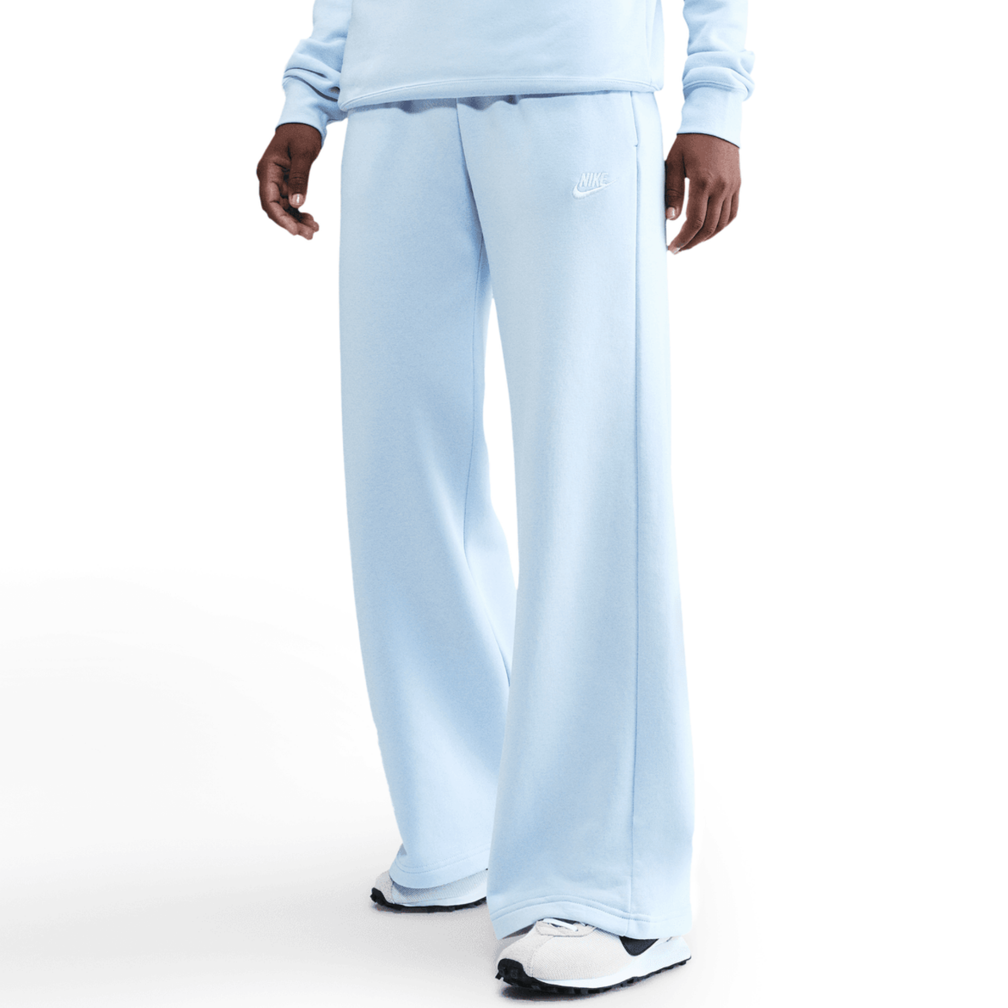 Nike Women's Sportswear Club Fleece Wide-Leg Blue Pant