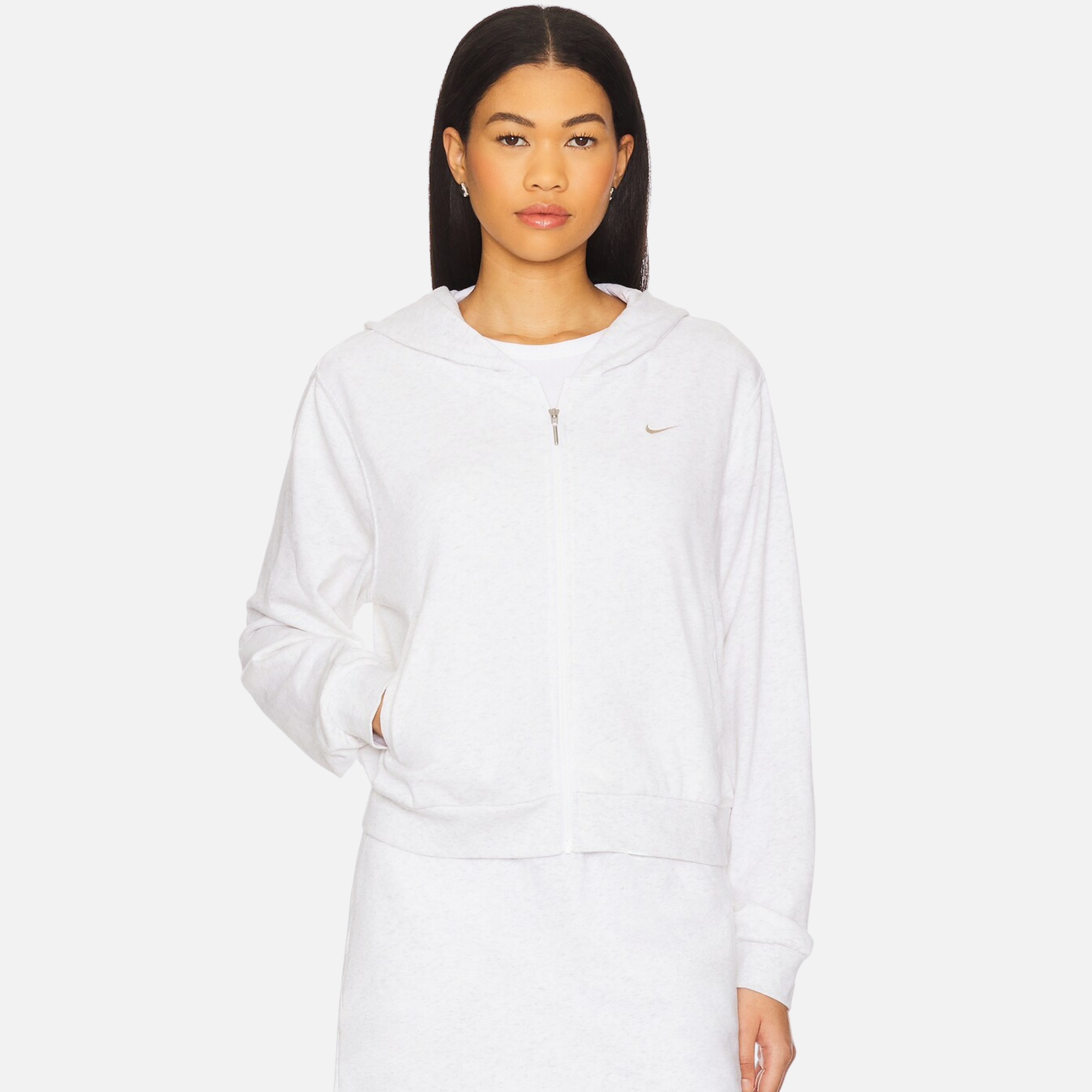 Nike Women's Sportswear Birch Heather Chill Terry Full-Zip Hoodie