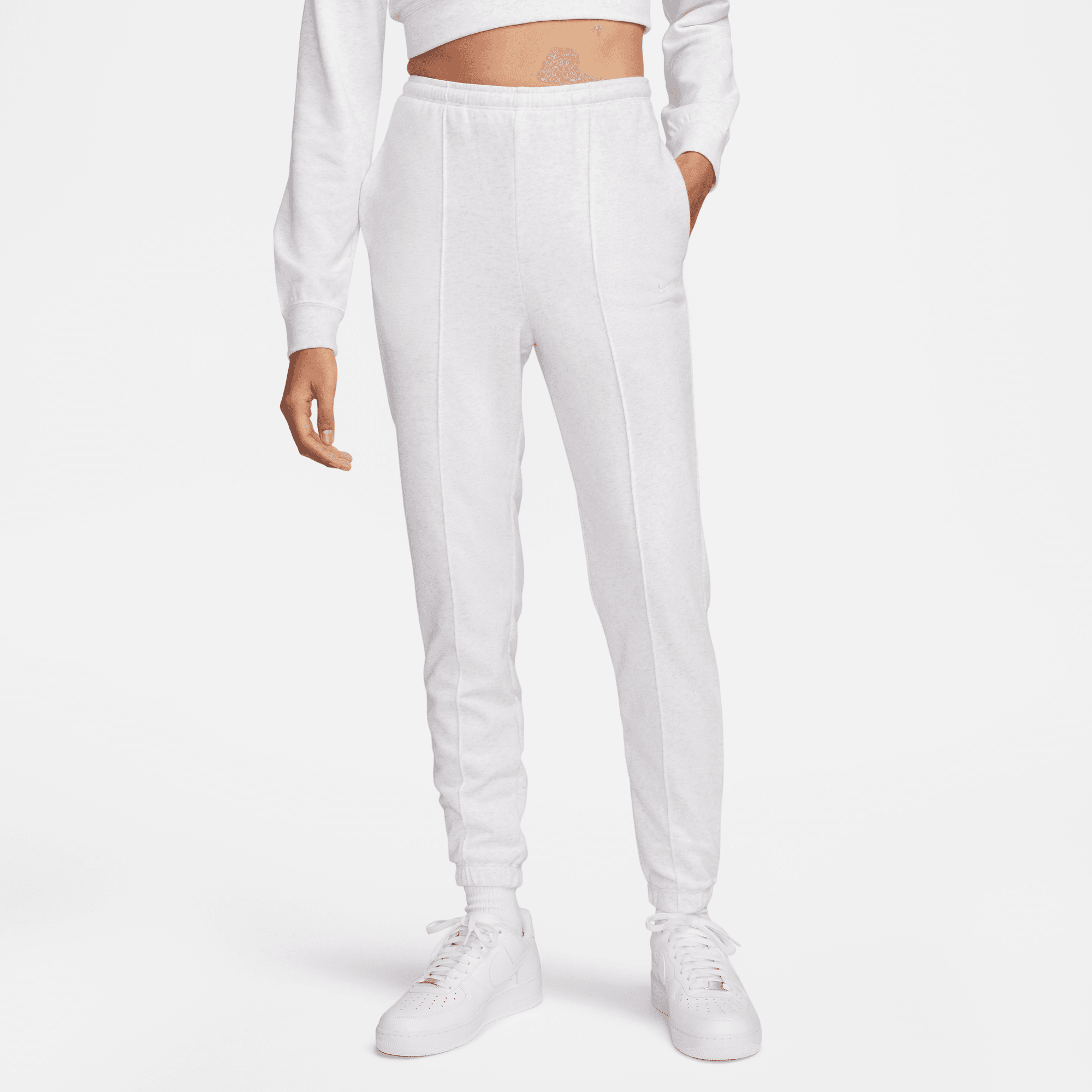 Nike Women's Sportswear Chill Terry Birch Heather Slim High-Waisted French Terry Sweatpants