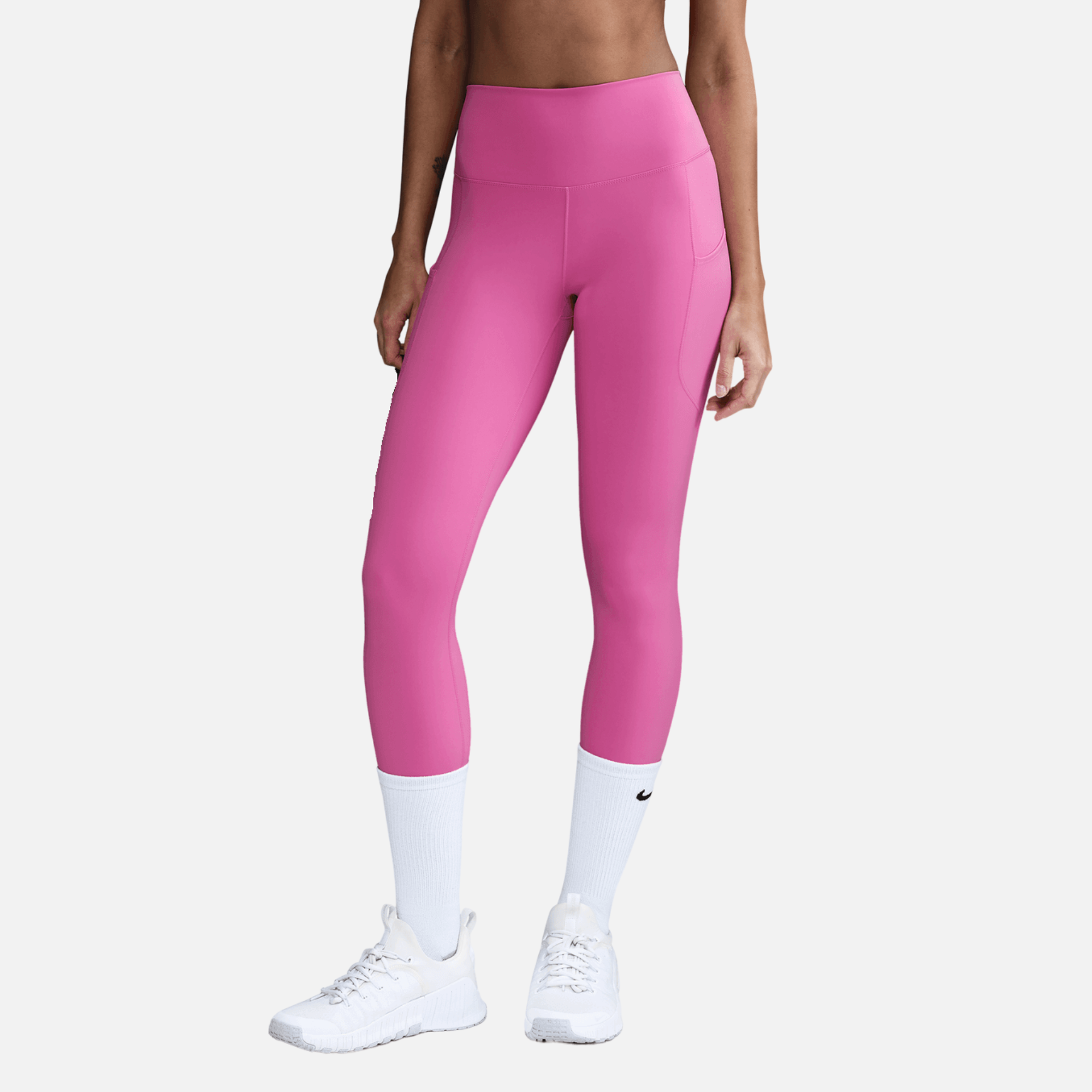 Nike One Women's High Waisted 7/8 Pink Leggings – Puffer Reds