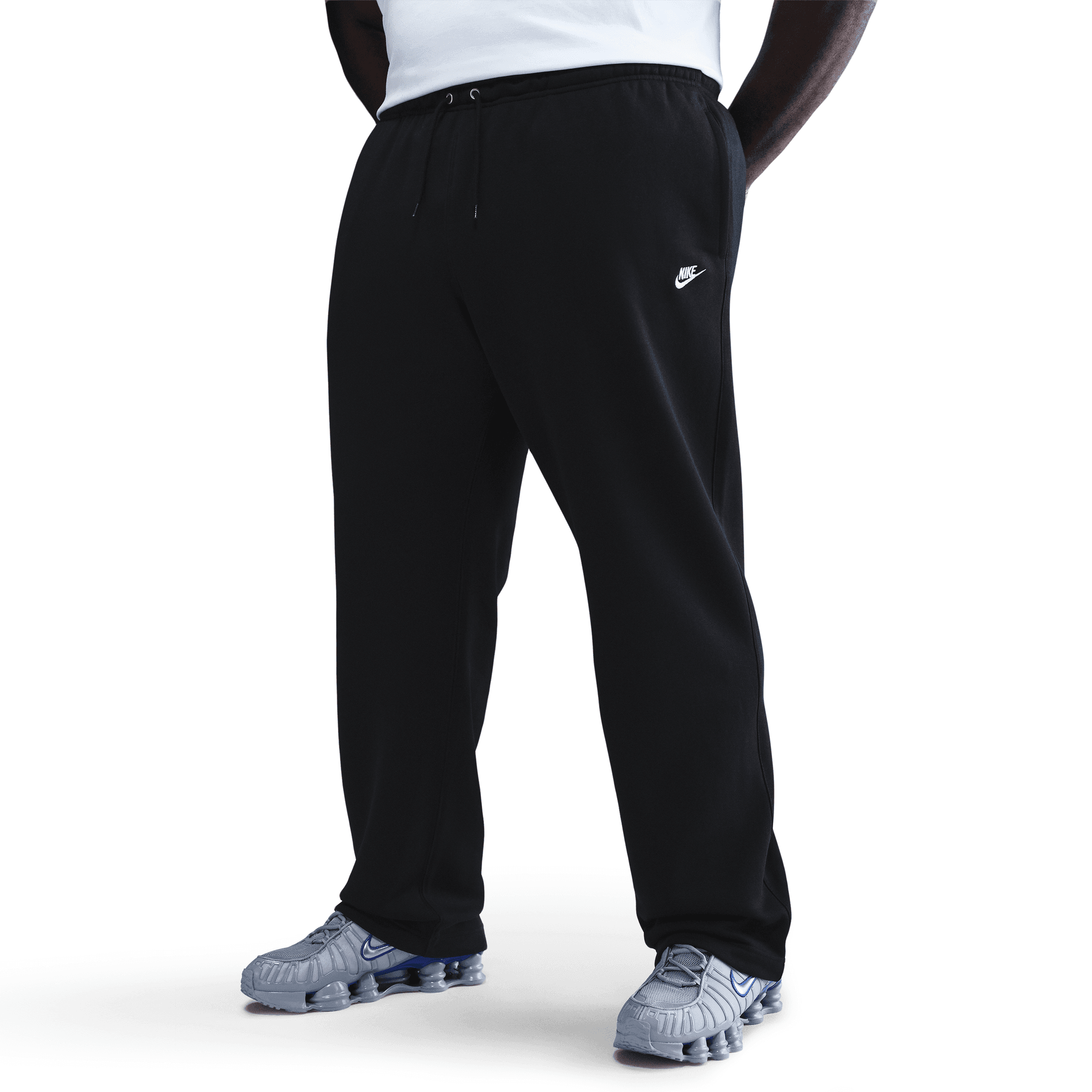 Nike Club Open-Hem Black Fleece Pants