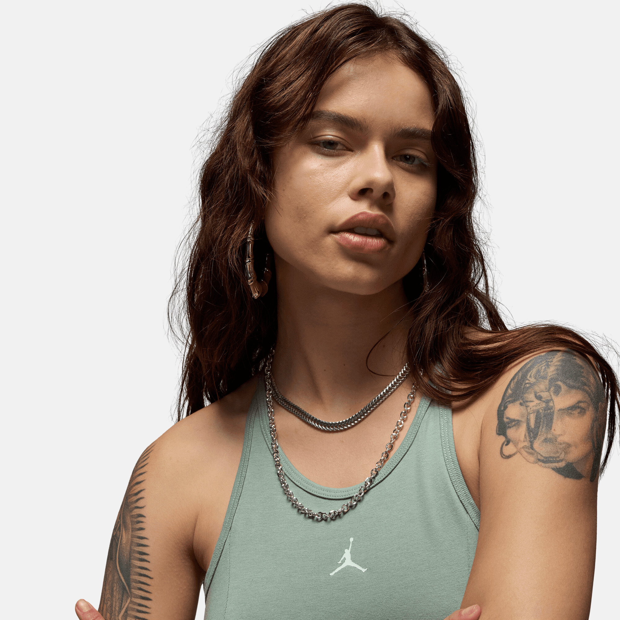 Air Jordan Women's Jade Green Slim Knit Dress