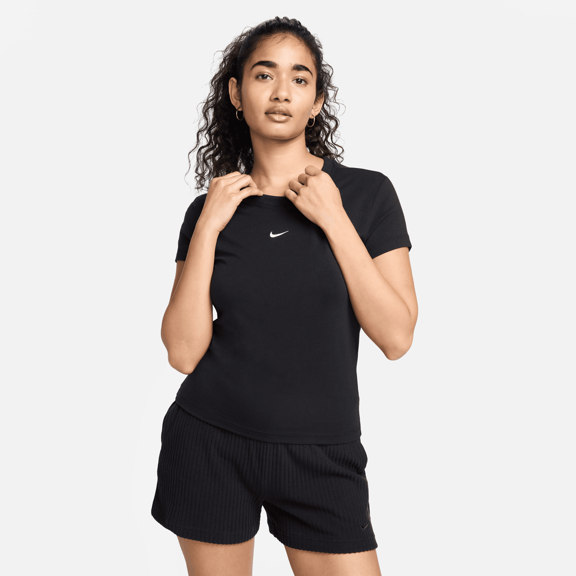Nike Women's Sportswear Chill Knit Black T-Shirt
