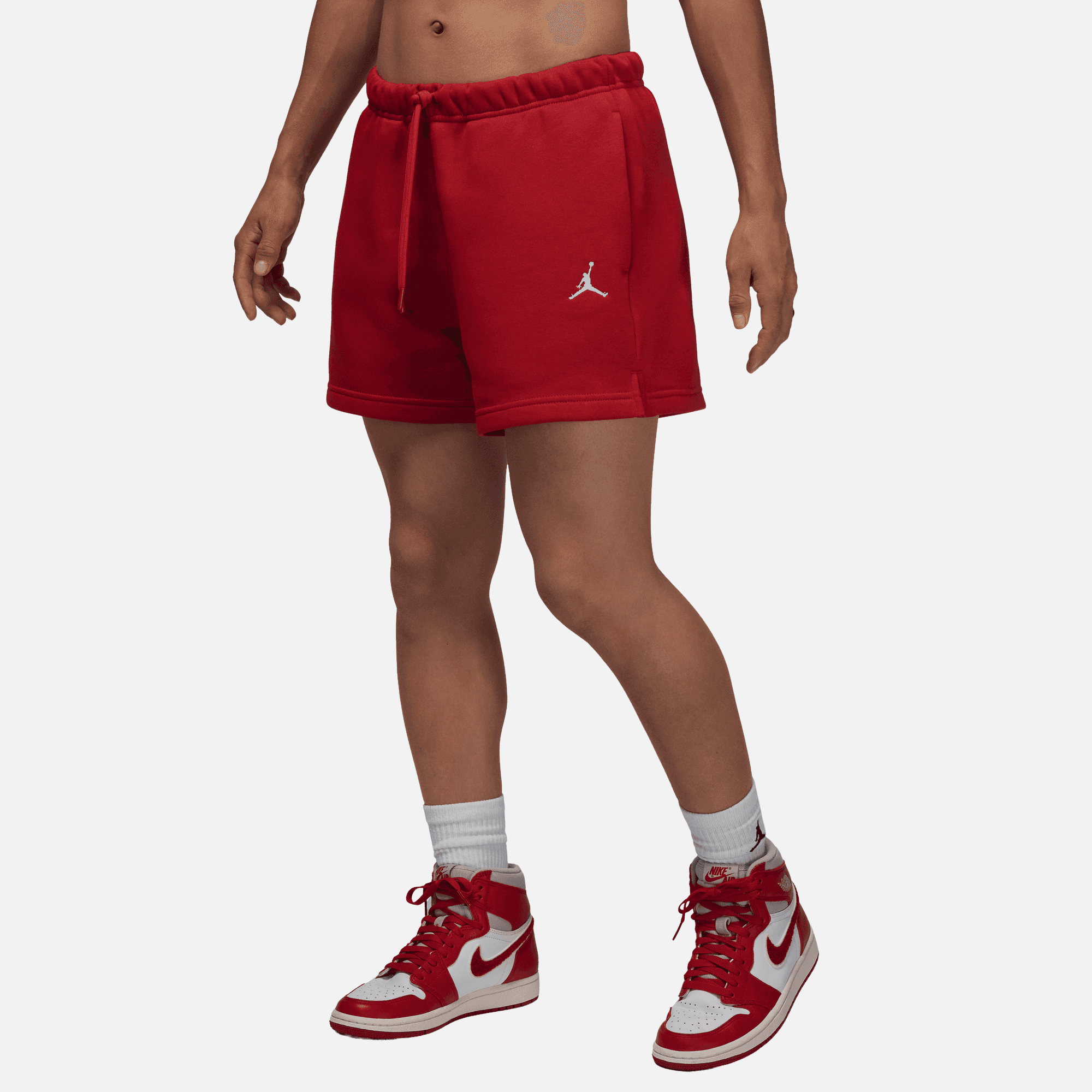 Air Jordan Women's Brooklyn Fleece Red Shorts