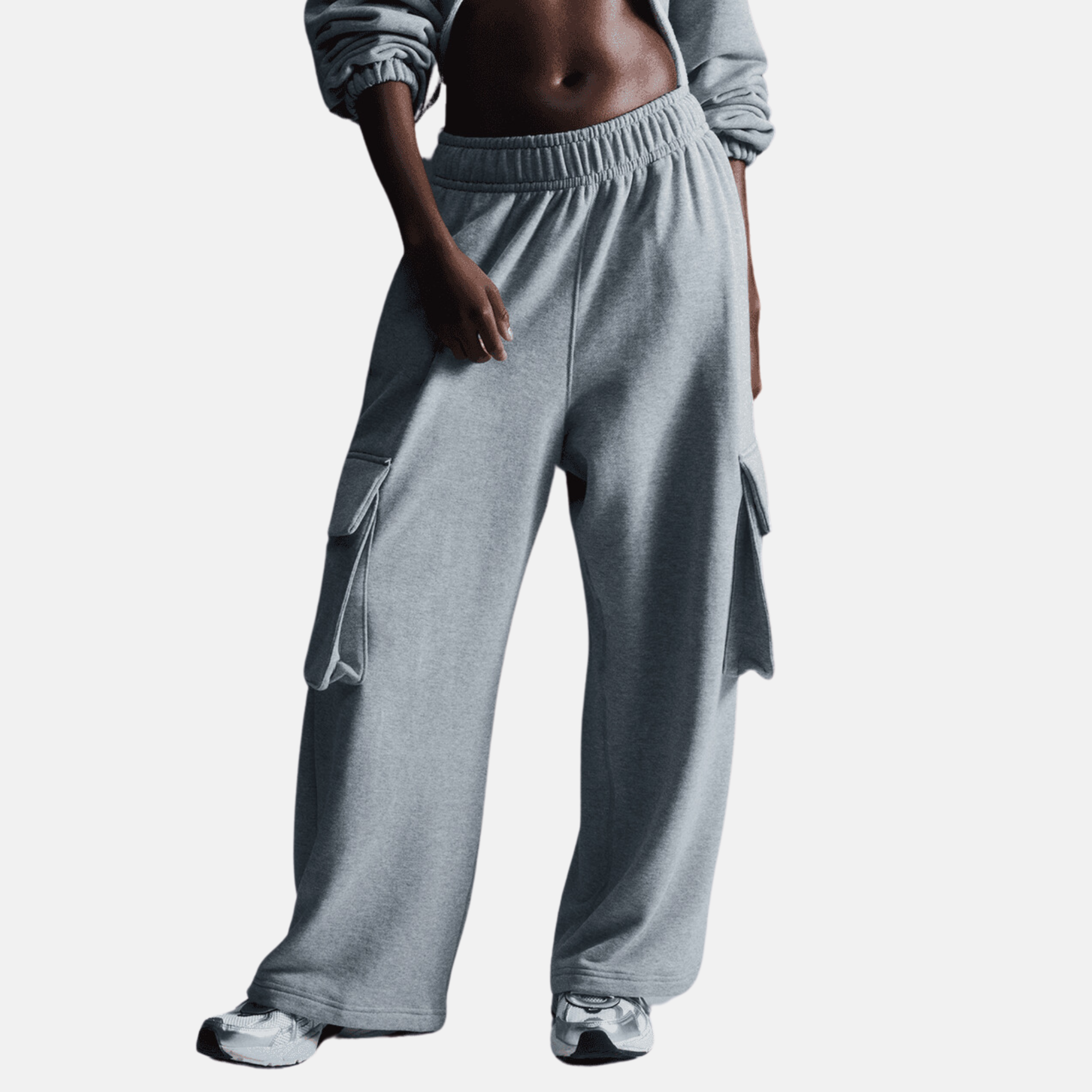 Nike Women's Sportswear Low-Rise Grey Oversized French Terry Nike Women's Sportswear Low-Rise Grey Oversized French Terry