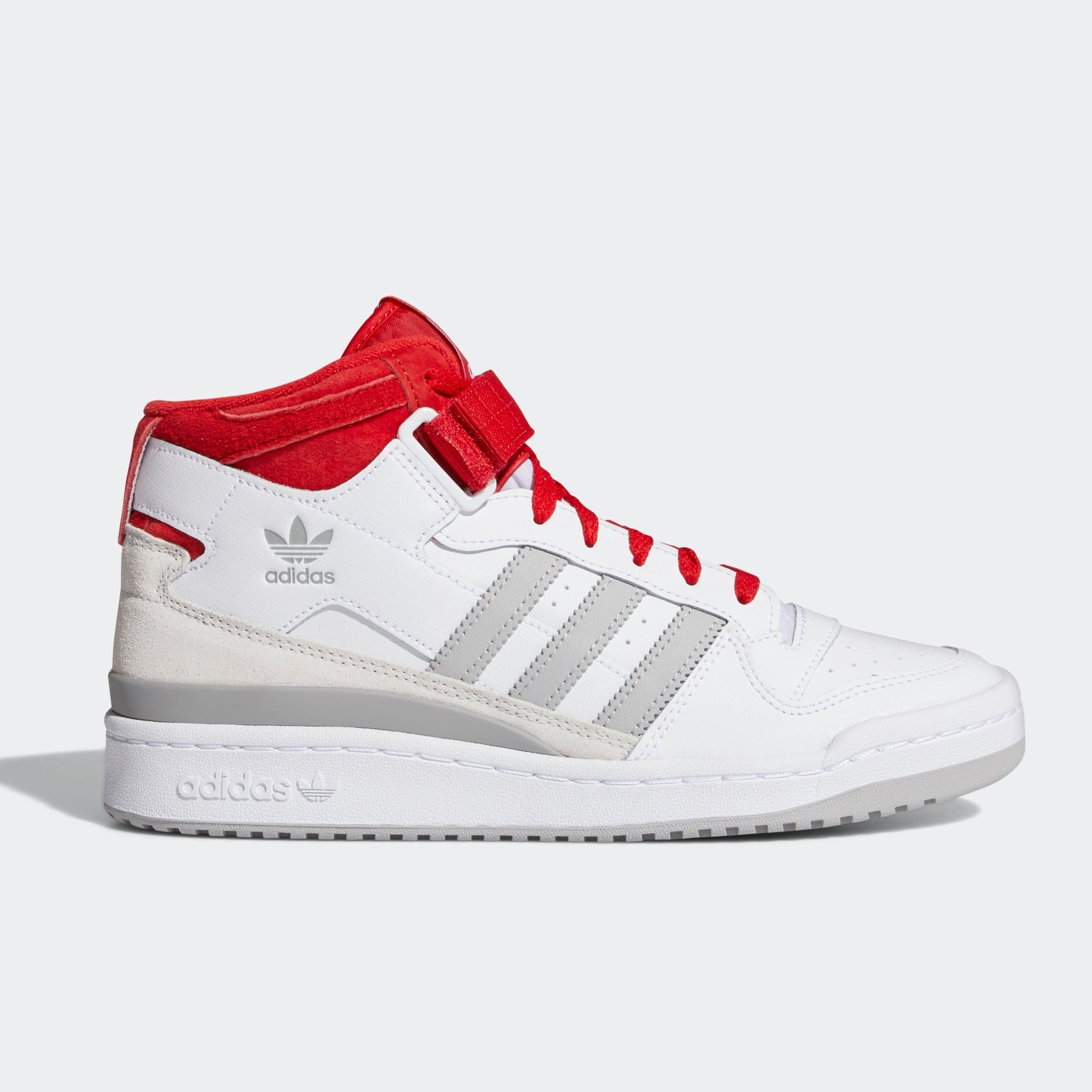 adidas Forum Mid Ftwr White/Scarlet/Grey Two Men's Shoes, Size: 6.5 adidas Forum Mid Ftwr White/Scarlet/Grey Two Men's Shoes, Size: 6.5