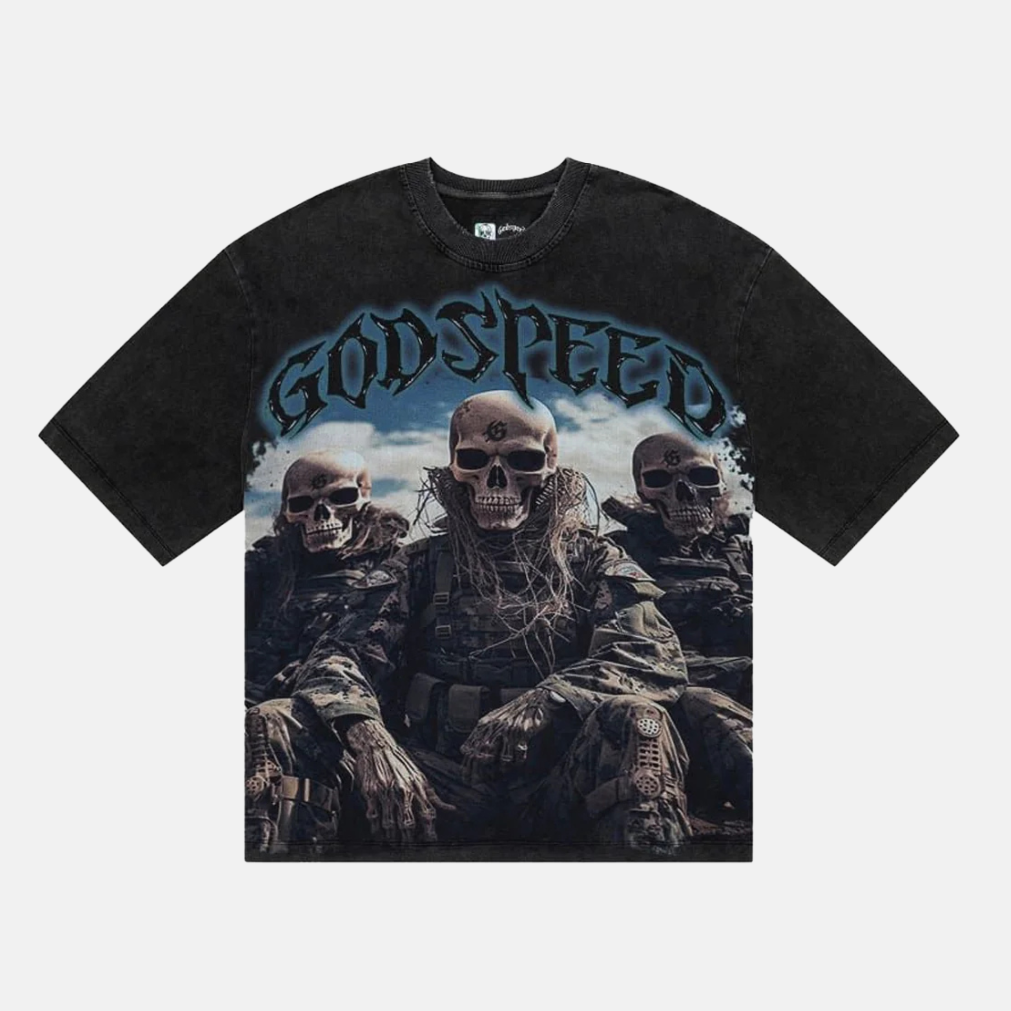 Godspeed Squadron Black Wash T-Shirt