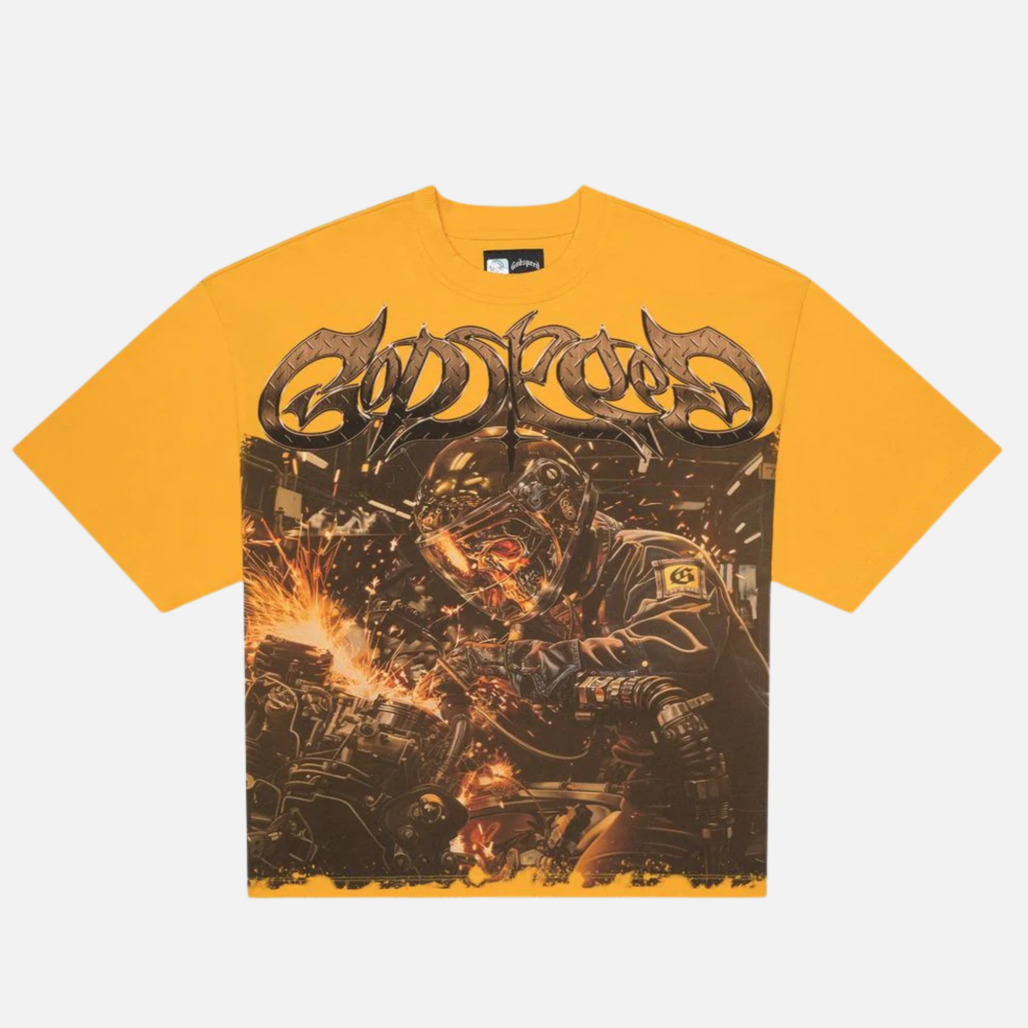 Godspeed Steel Sharpens Steel Yellow T-Shirt