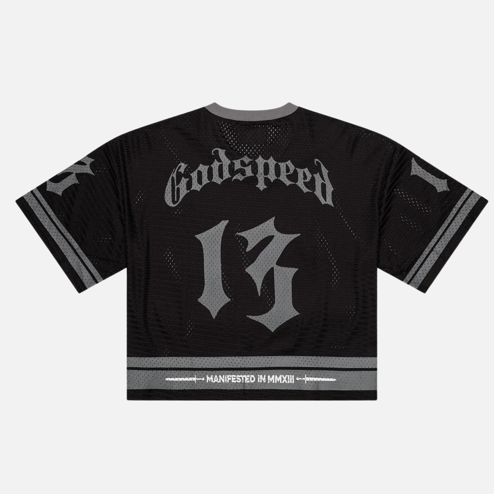 Godspeed First Down Black and Grey Jersey