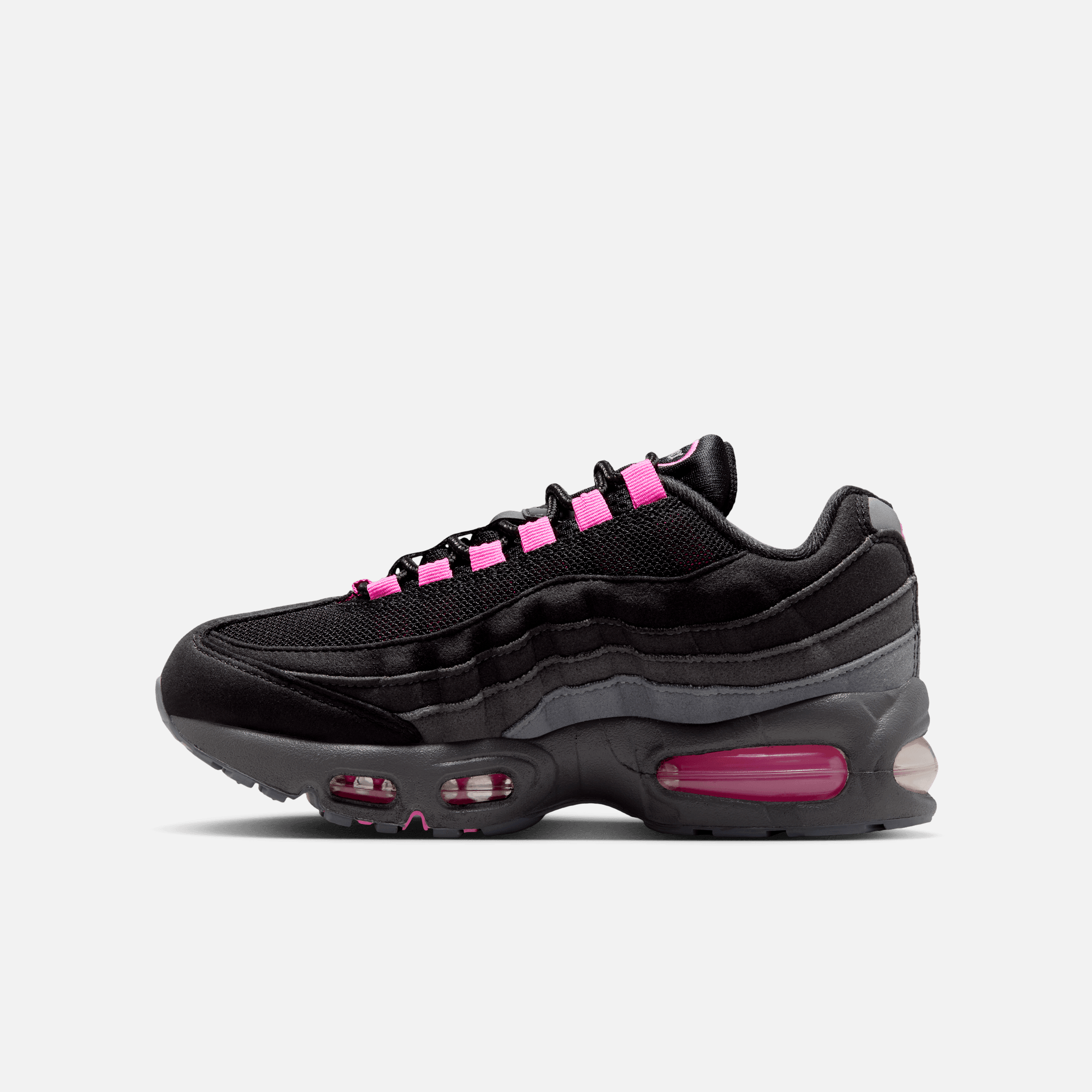 Nike Big Kids' Air Max 95 Black Playful Pink (GS)