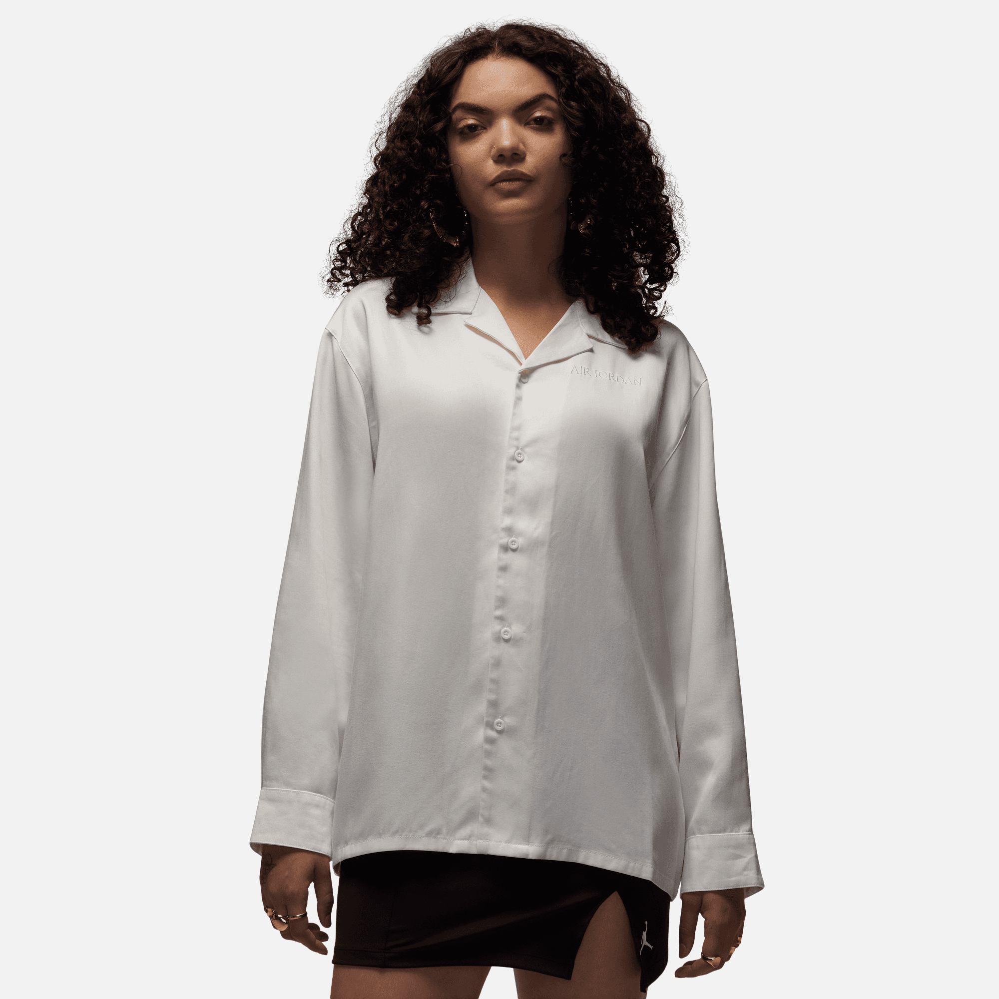 Air Jordan Women's Sail Long-Sleeve Woven Top