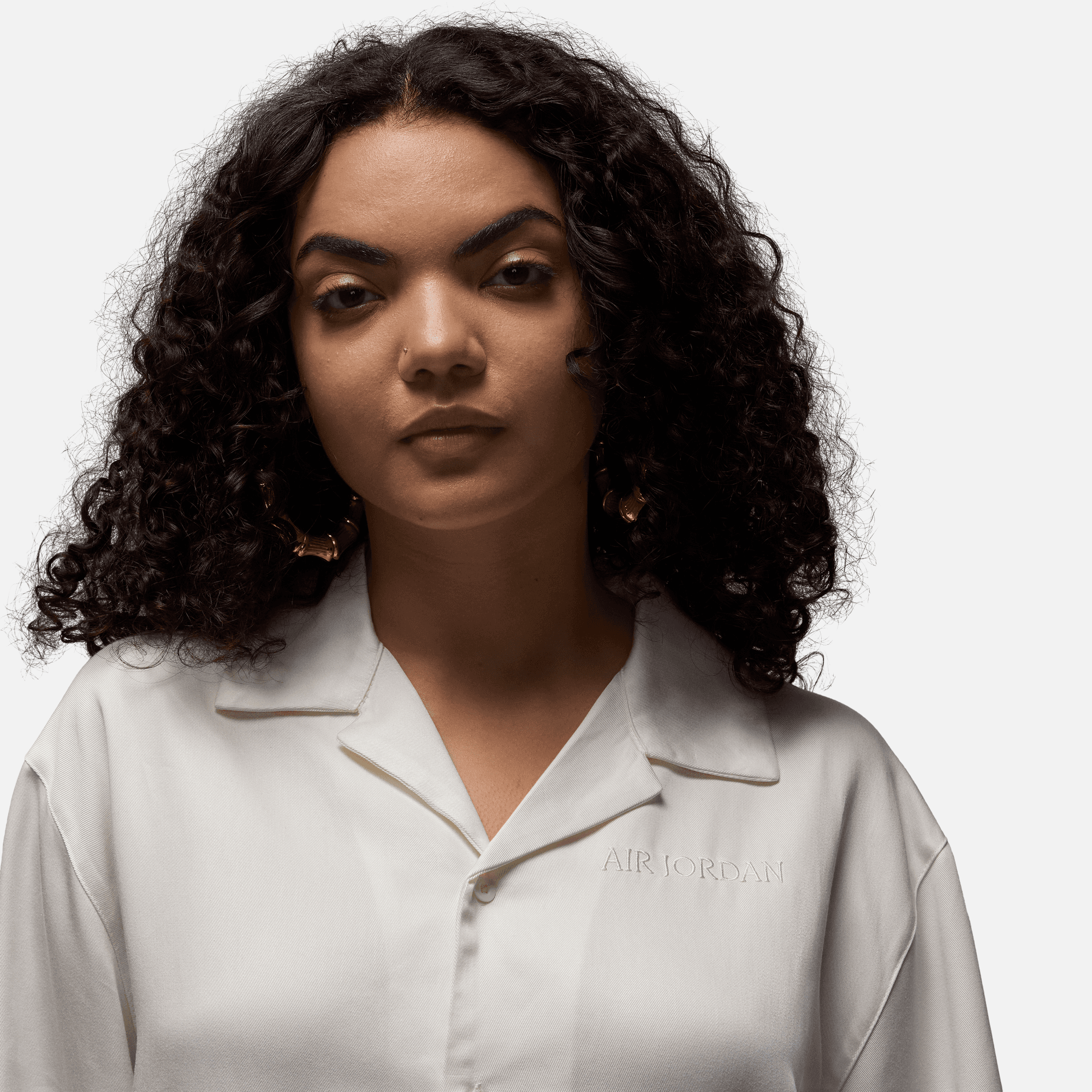 Air Jordan Women's Sail Long-Sleeve Woven Top