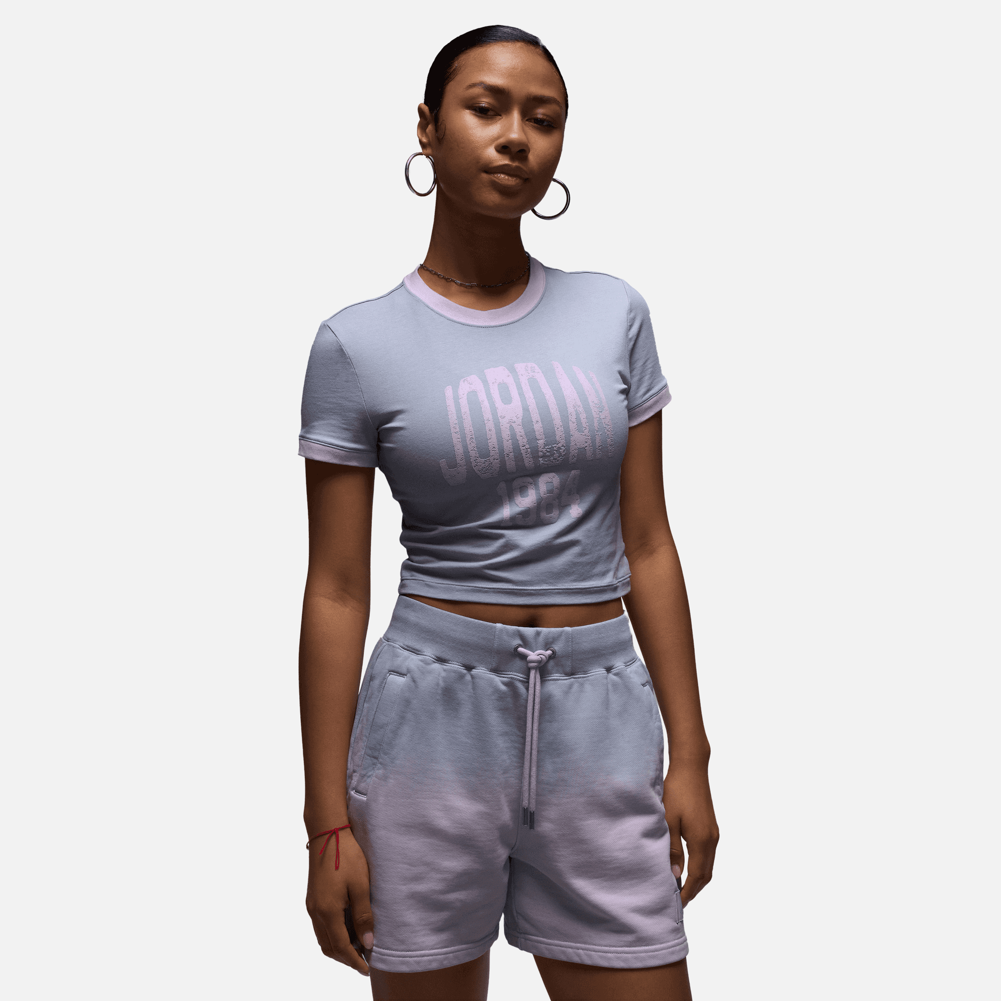 Air Jordan Women's Indigo Haze Cropped Graphic T-Shirt