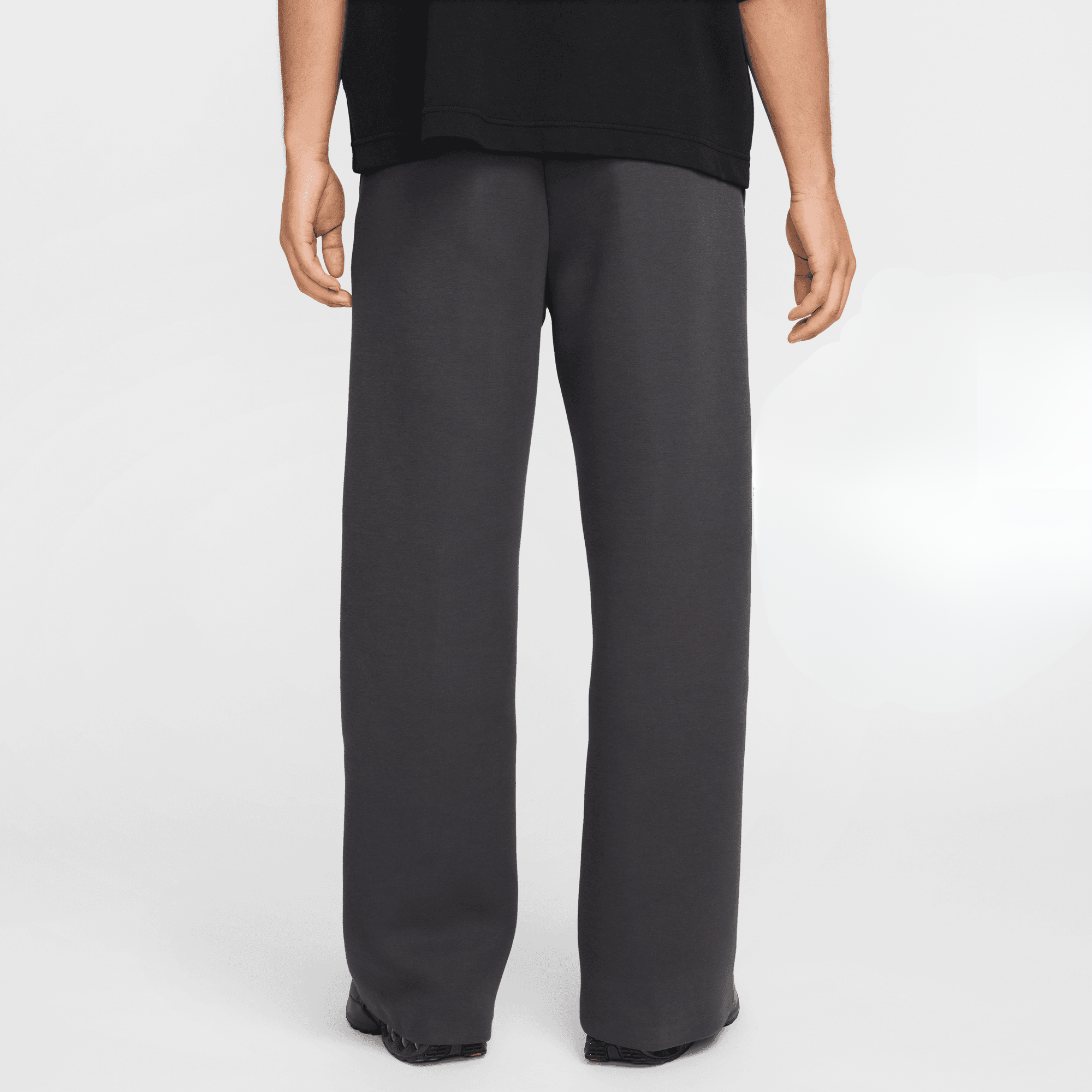 Nike Tech Grey Wide-Leg Fleece Pants