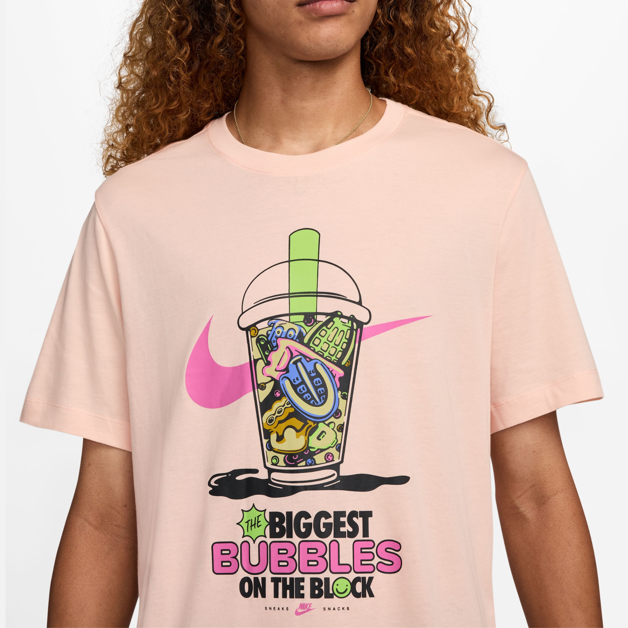 Nike Soprtswear Washed Coral Biggest Bubbles T-Shirt