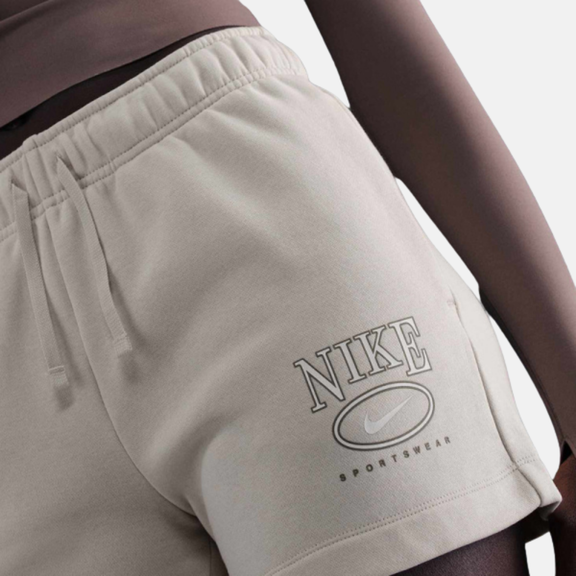 Nike Women's Sportswear Club Fleece Light Orewood Graphic Shorts