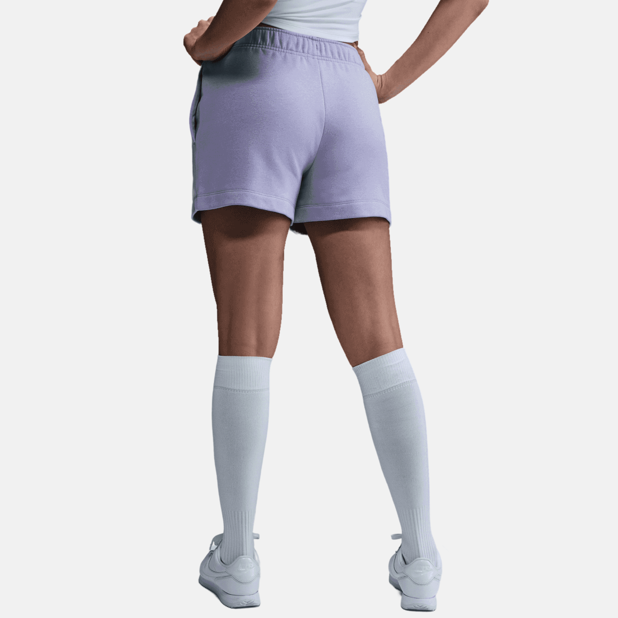 Nike Women's Sportswear Club Fleece Lilac Graphic Shorts