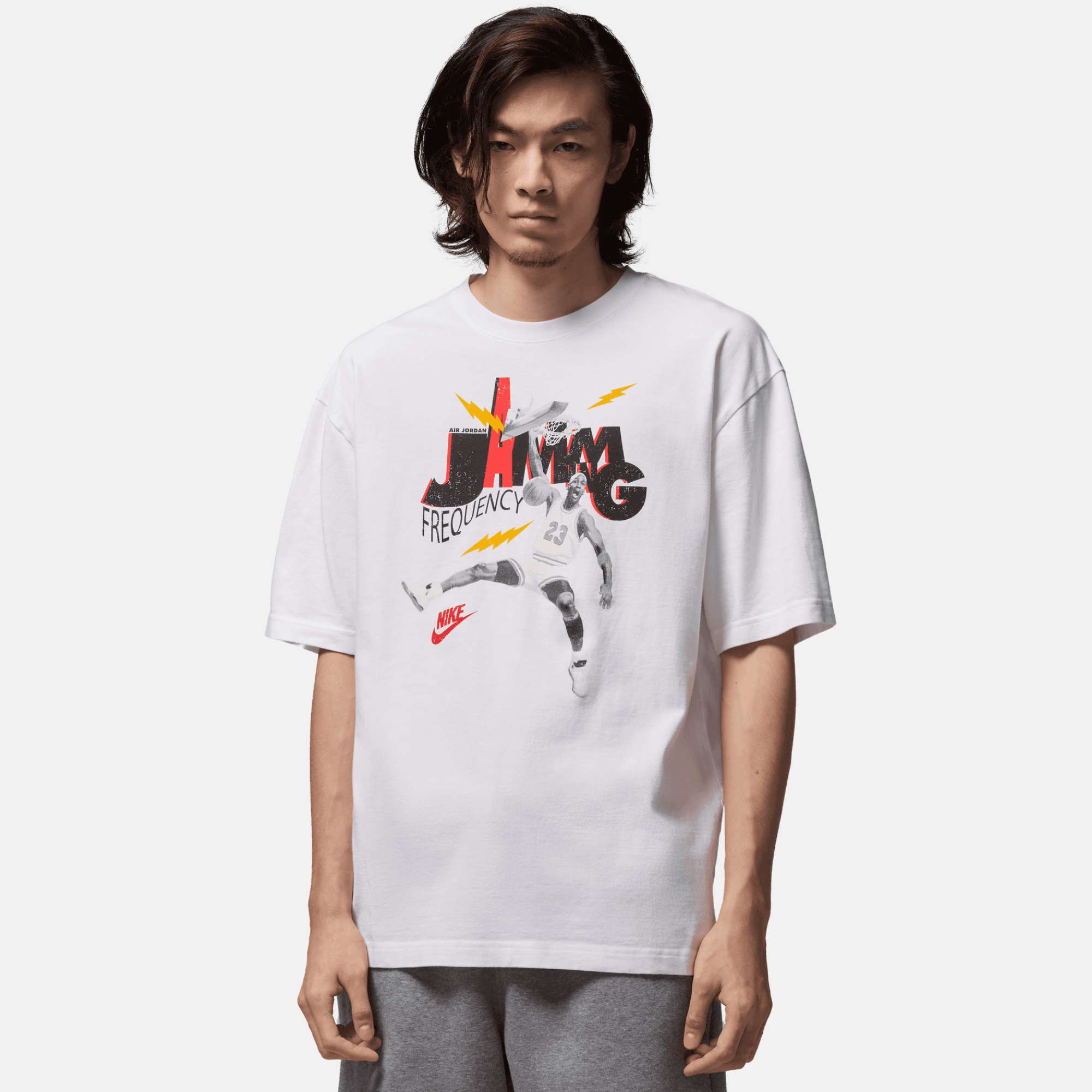 Air Jordan Brand White Jamming Frequency T-Shirt