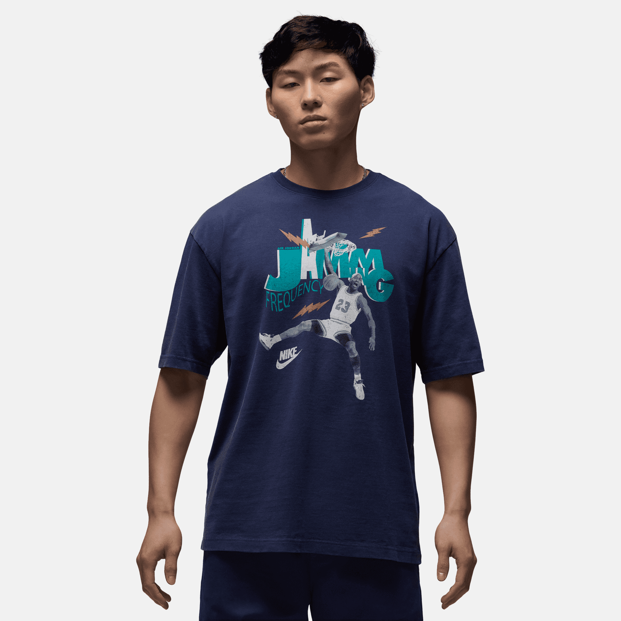 Air Jordan Brand Navy Jamming Frequency T-Shirt