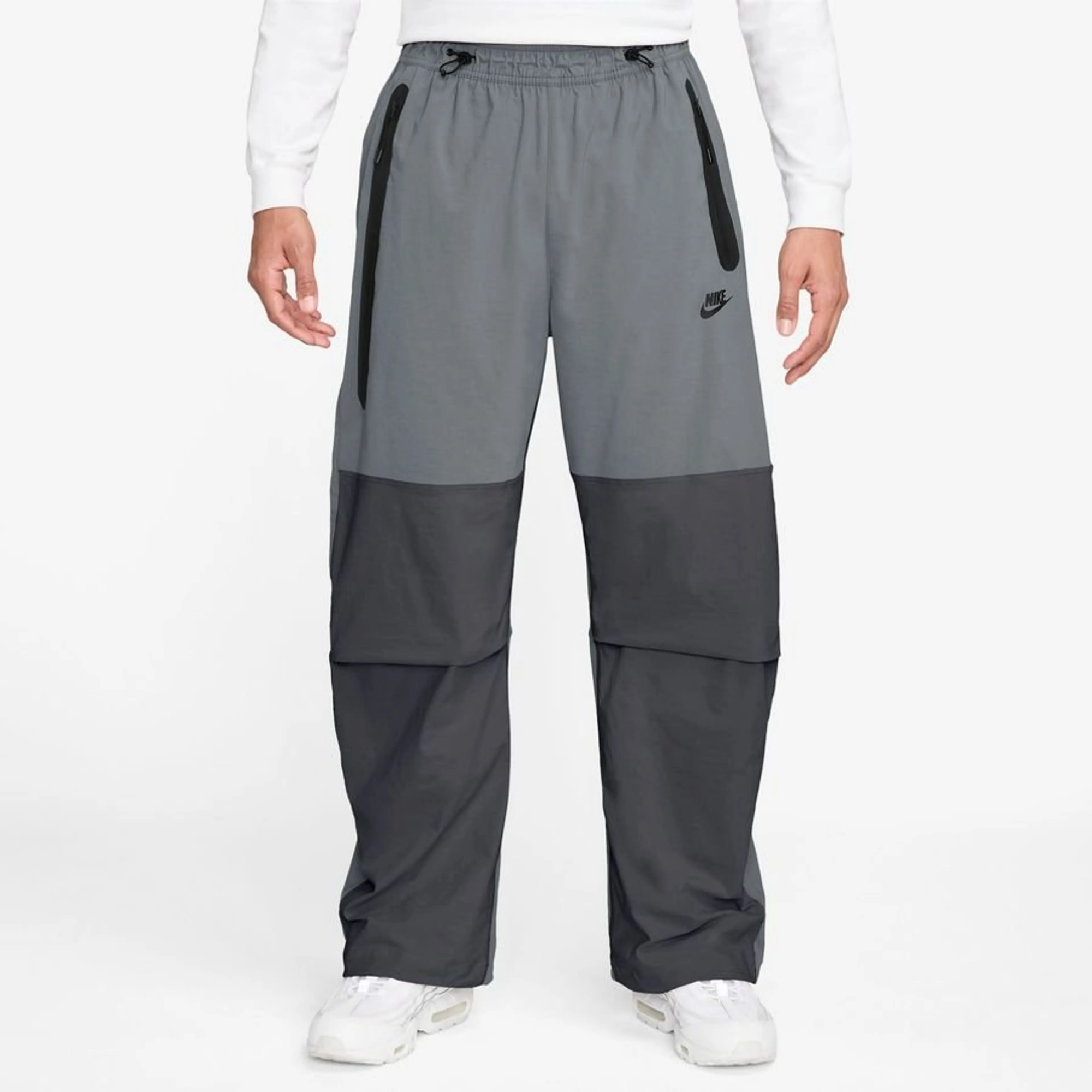 Nike Tech Woven Oversized Color-Block Cool Grey Pants
