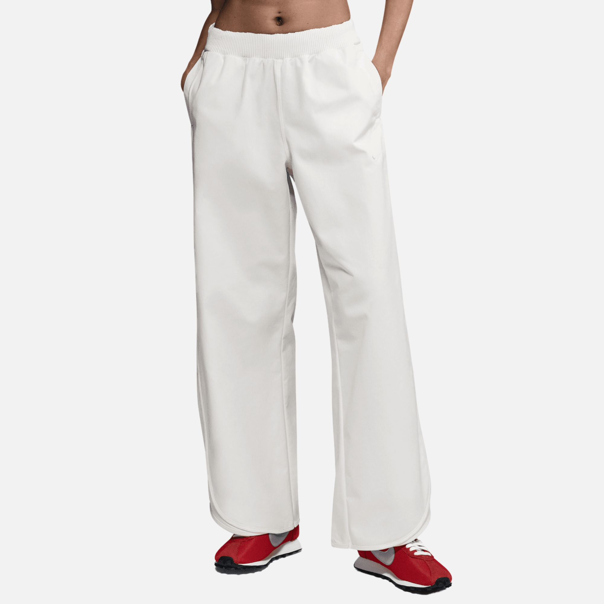 Nike Women's Sportswear Collection Sail Mid-Rise Twill Track Pants