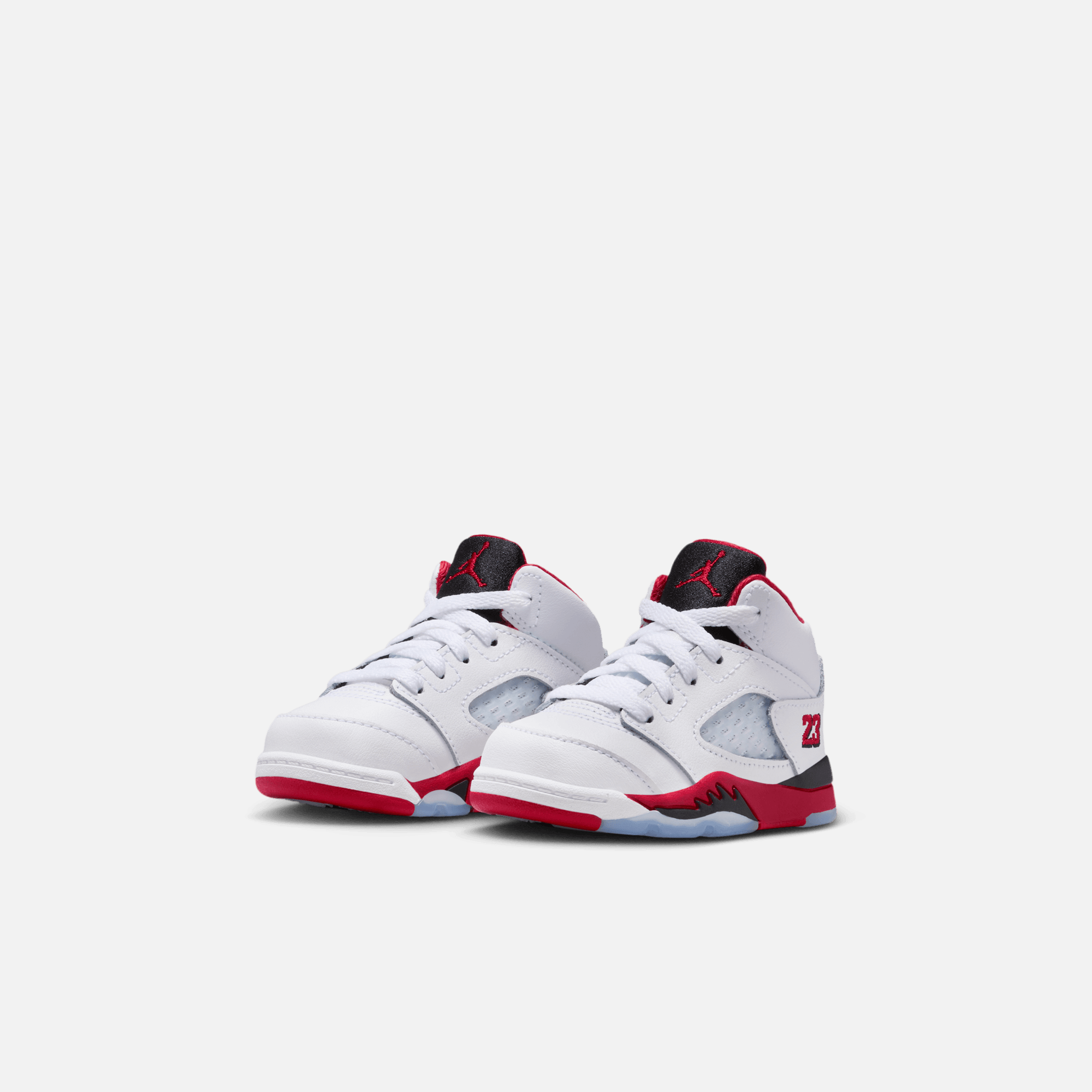 Air Jordan Kids' 5 Retro Fire Red Black Tongue (TD)