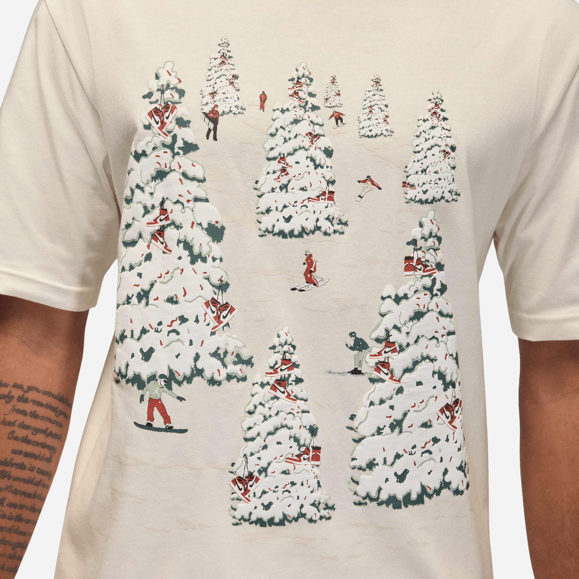 Air Jordan Sail Brooklyn Holiday Trees T-Shirt