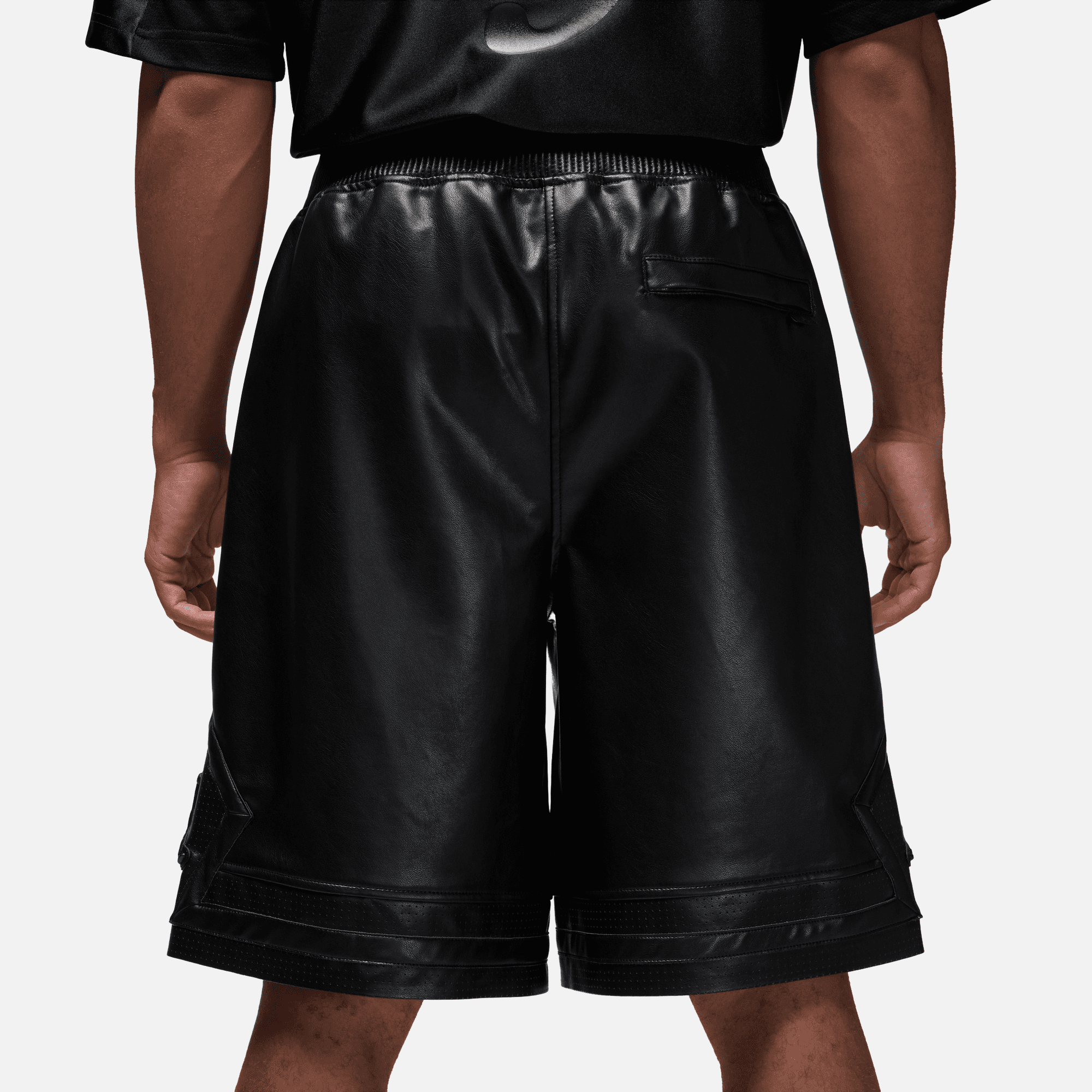 Air Jordan Vegan Black Leather Shorts