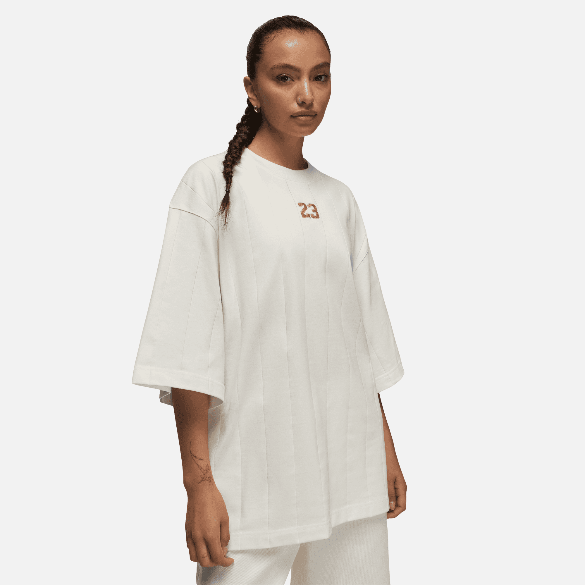 Air Jordan Women's Brooklyn 23 Loose White Top – Puffer Reds