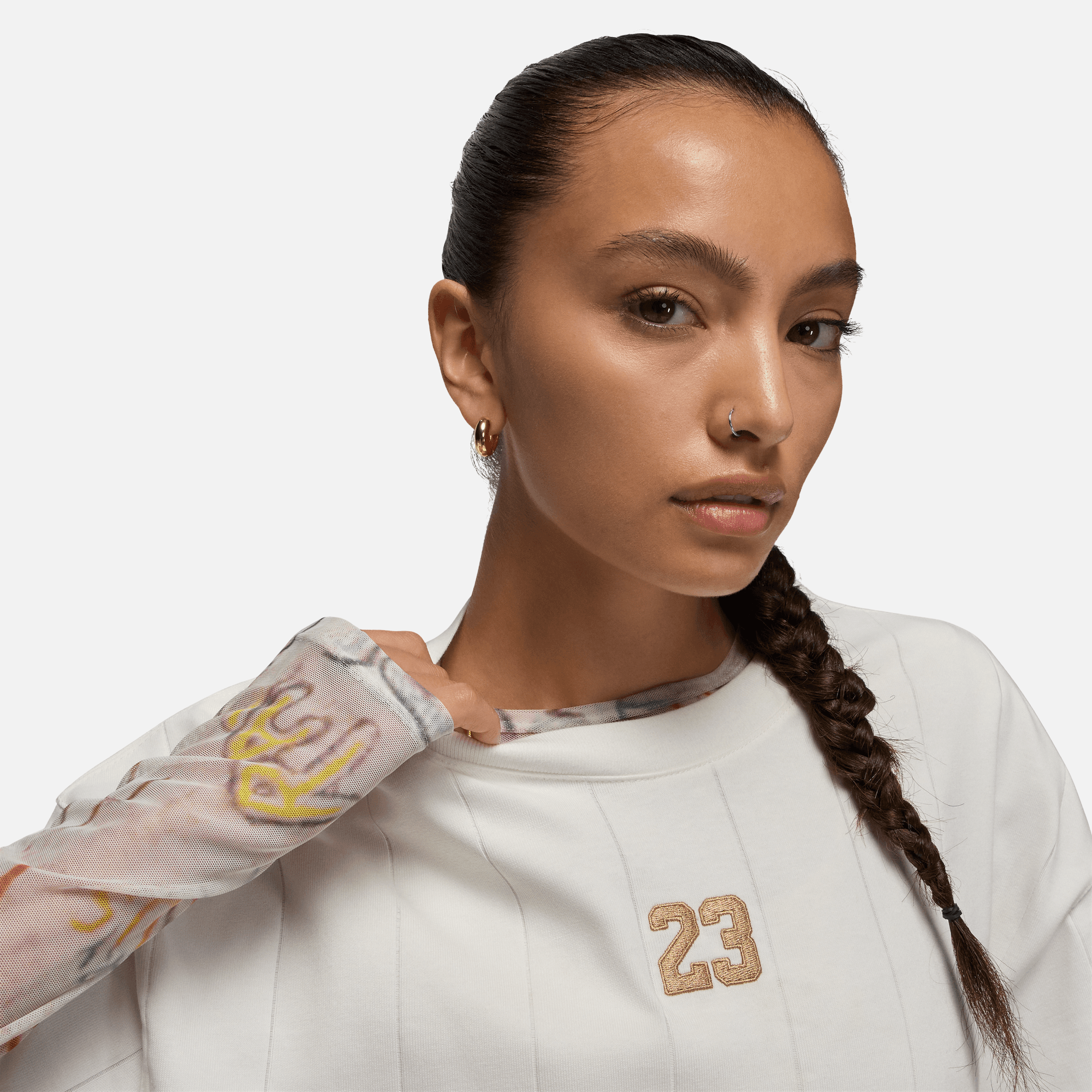 Air Jordan Women's Brooklyn 23 Loose White Top