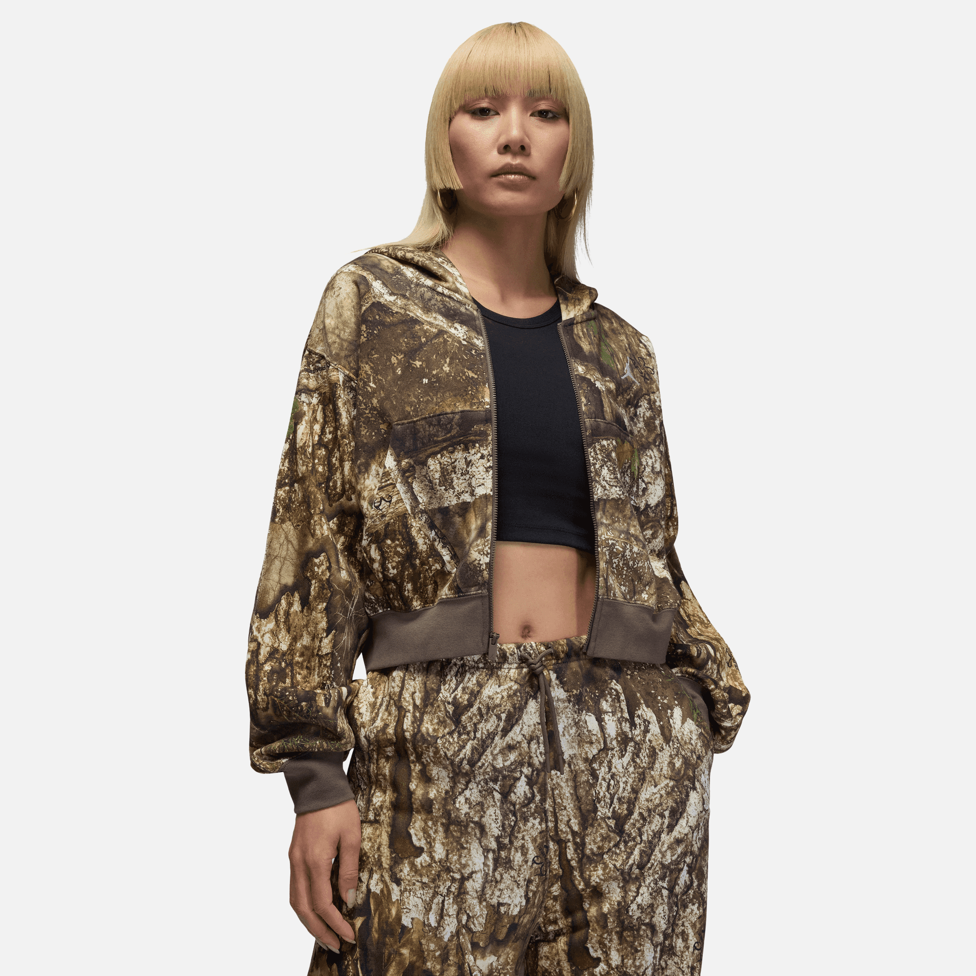 Air Jordan Women's Brooklyn Realtree Mod Crop Zip Hoodie
