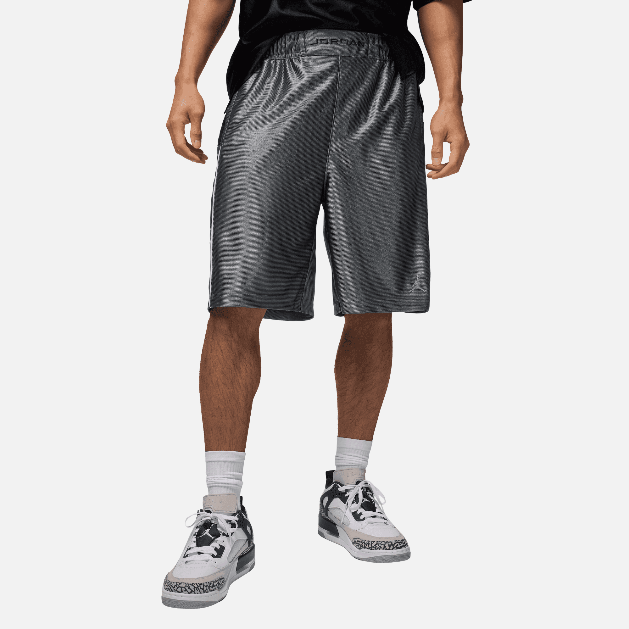 Air Jordan Brooklyn Cat Scratch Iron Grey Shorts