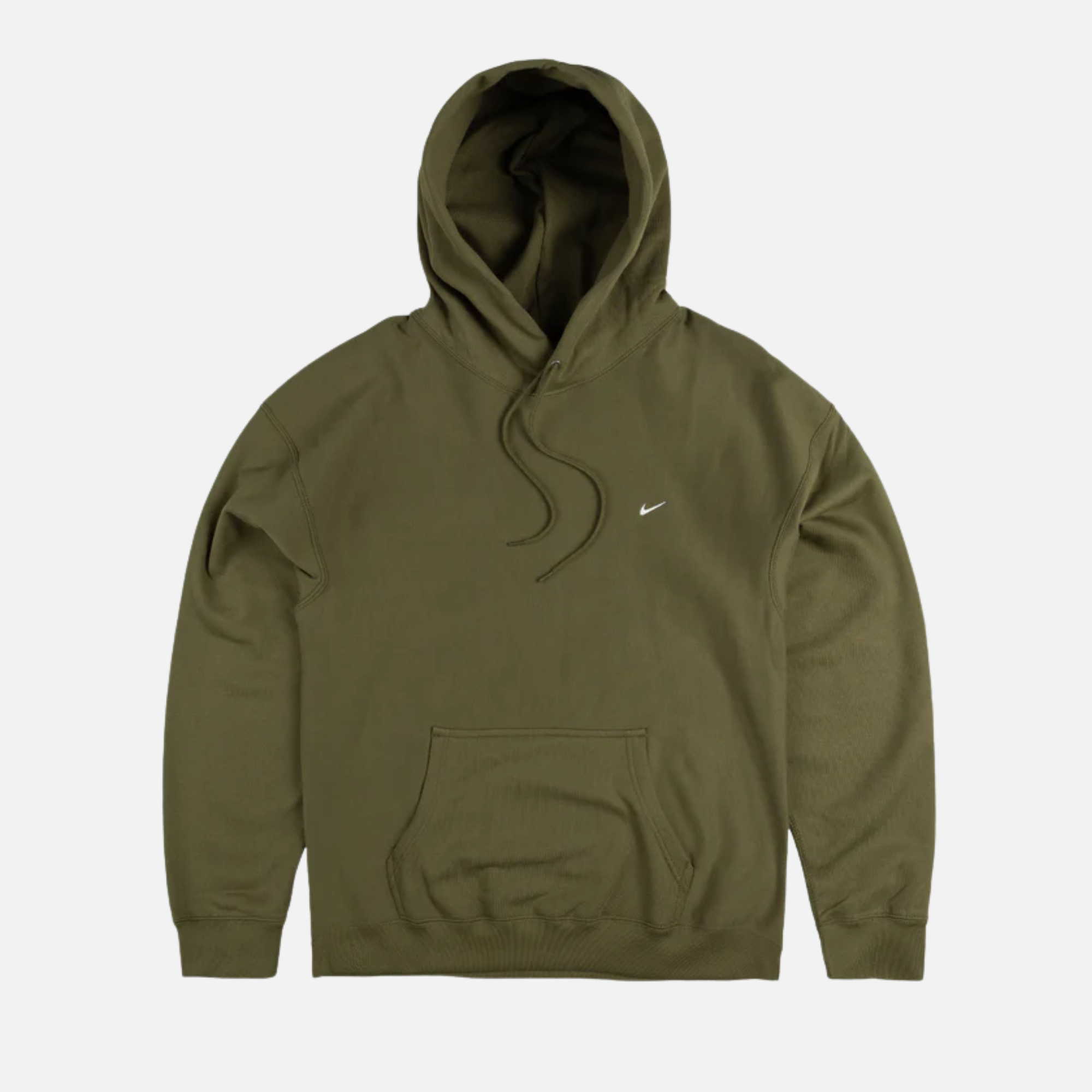 Nike Solo Swoosh Olive Green Pullover Hoodie