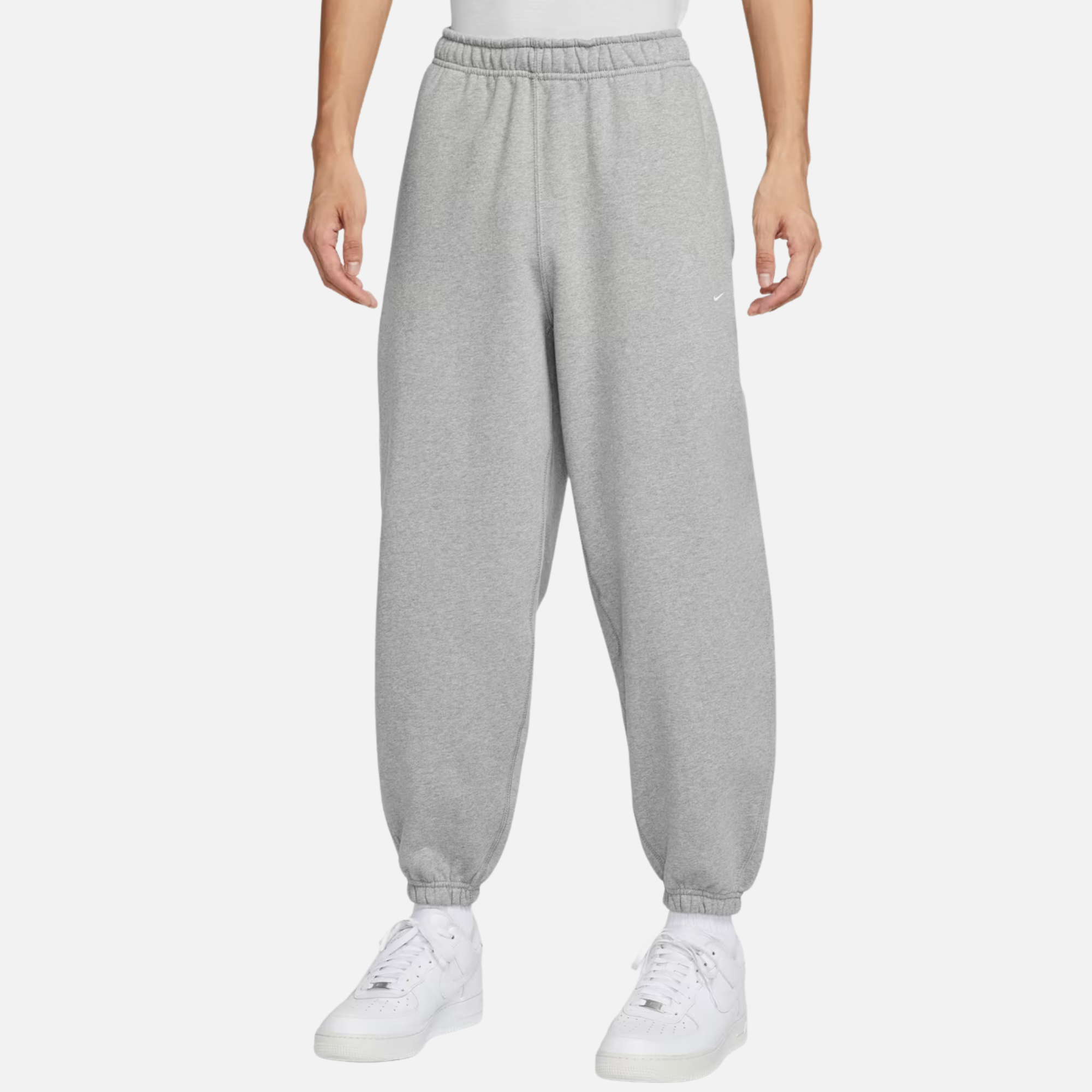 Nike Solo Swoosh Cuffed Grey Pants