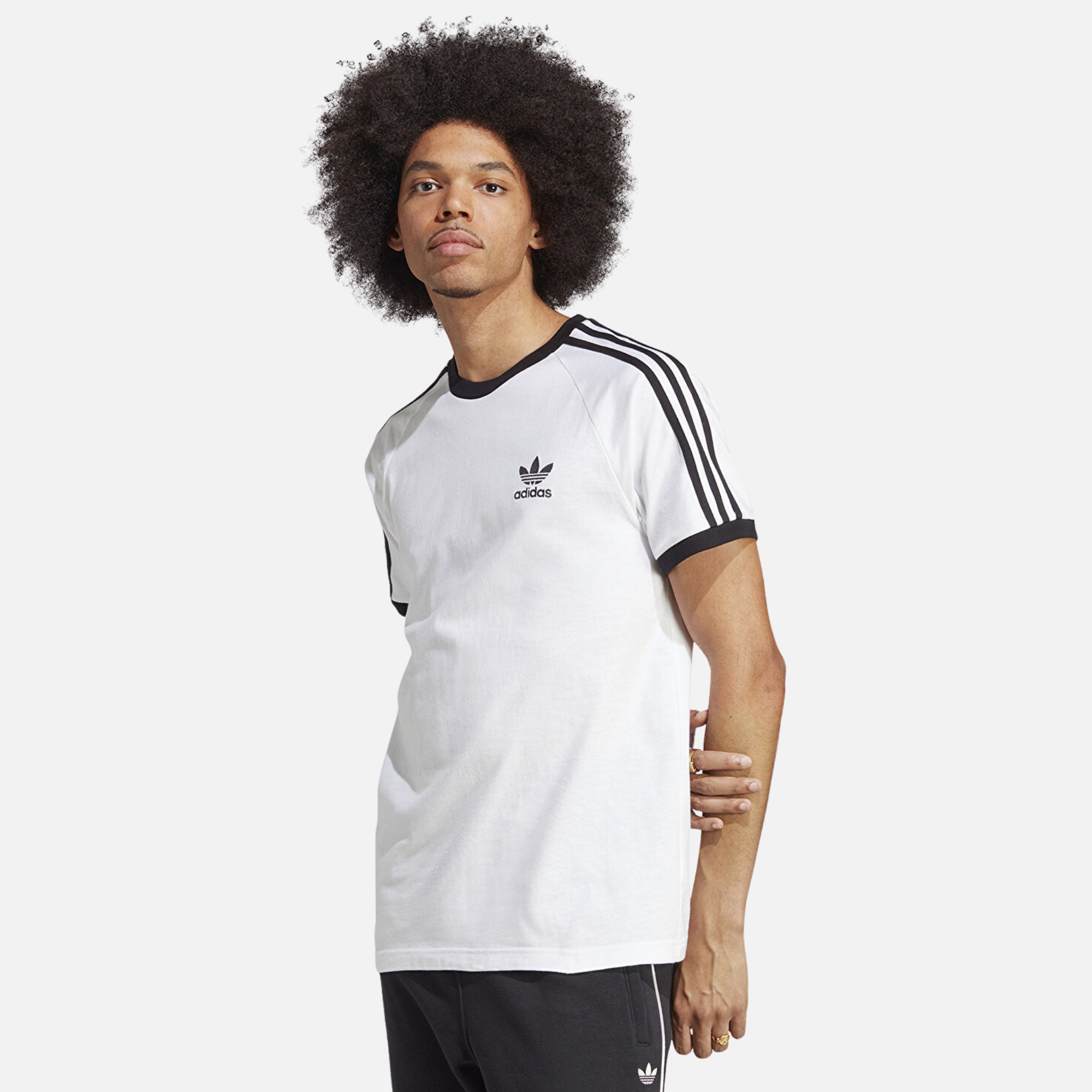 Adidas White 3-Stripes T-Shirt