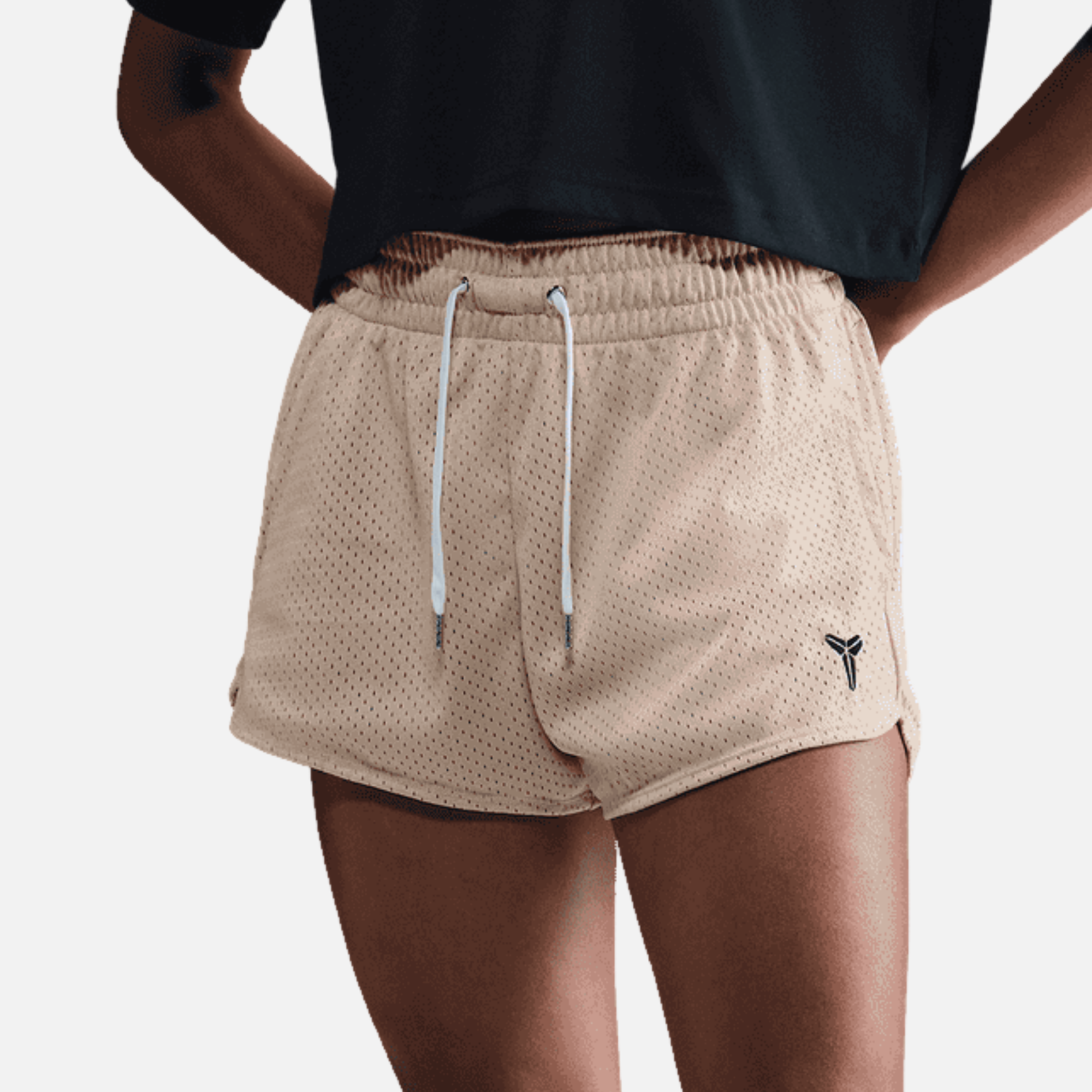 Nike Women's Kobe Mesh Basketball Beige Shorts