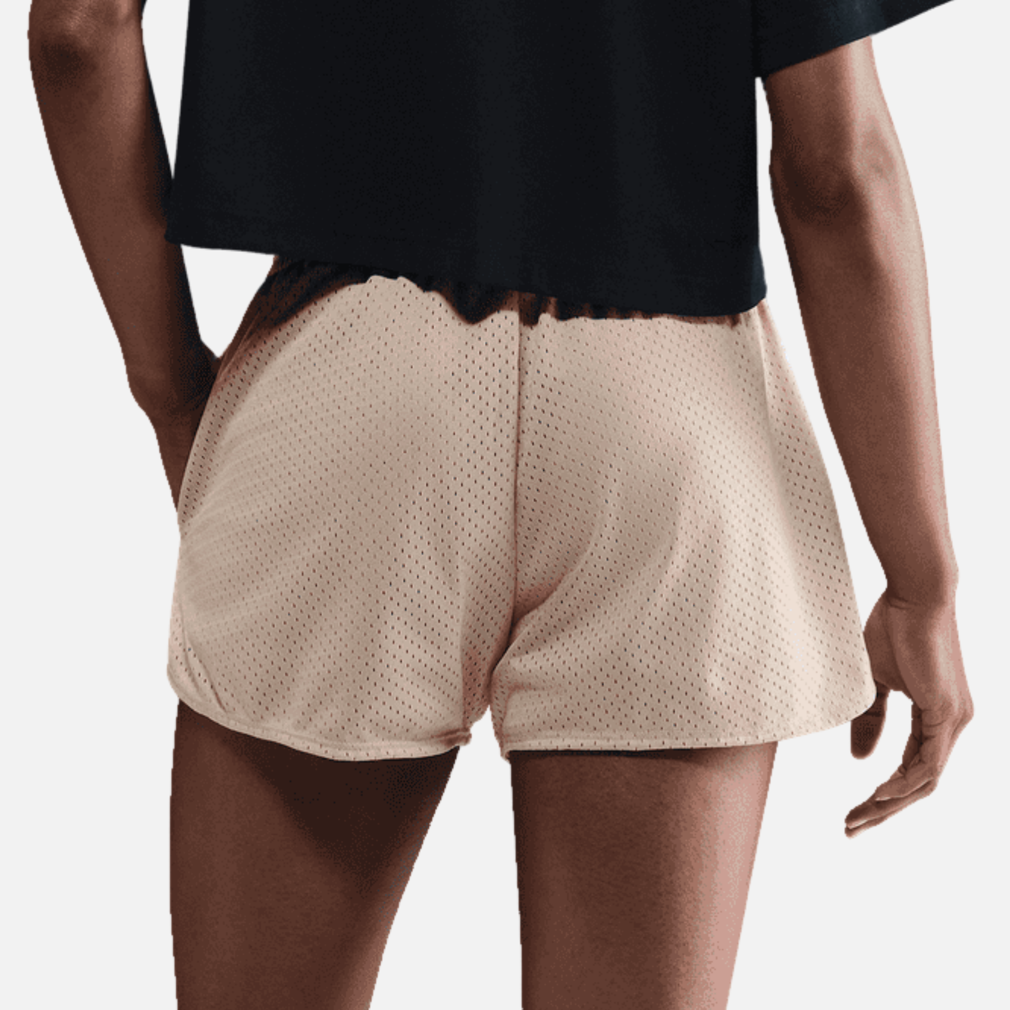 Nike Women's Kobe Mesh Basketball Beige Shorts