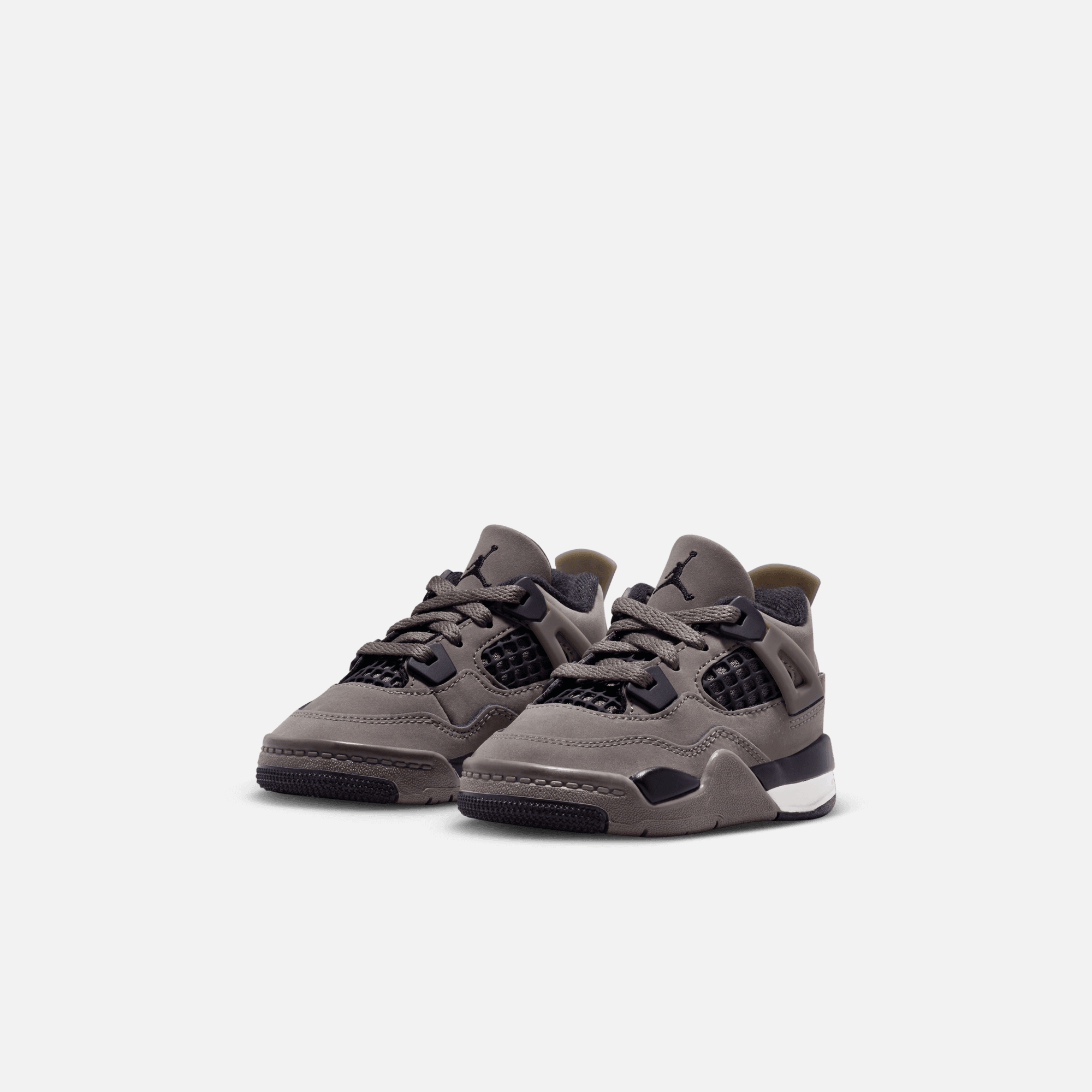 Air Jordan Kids' 4 Retro Cave Stone and Black (TD)