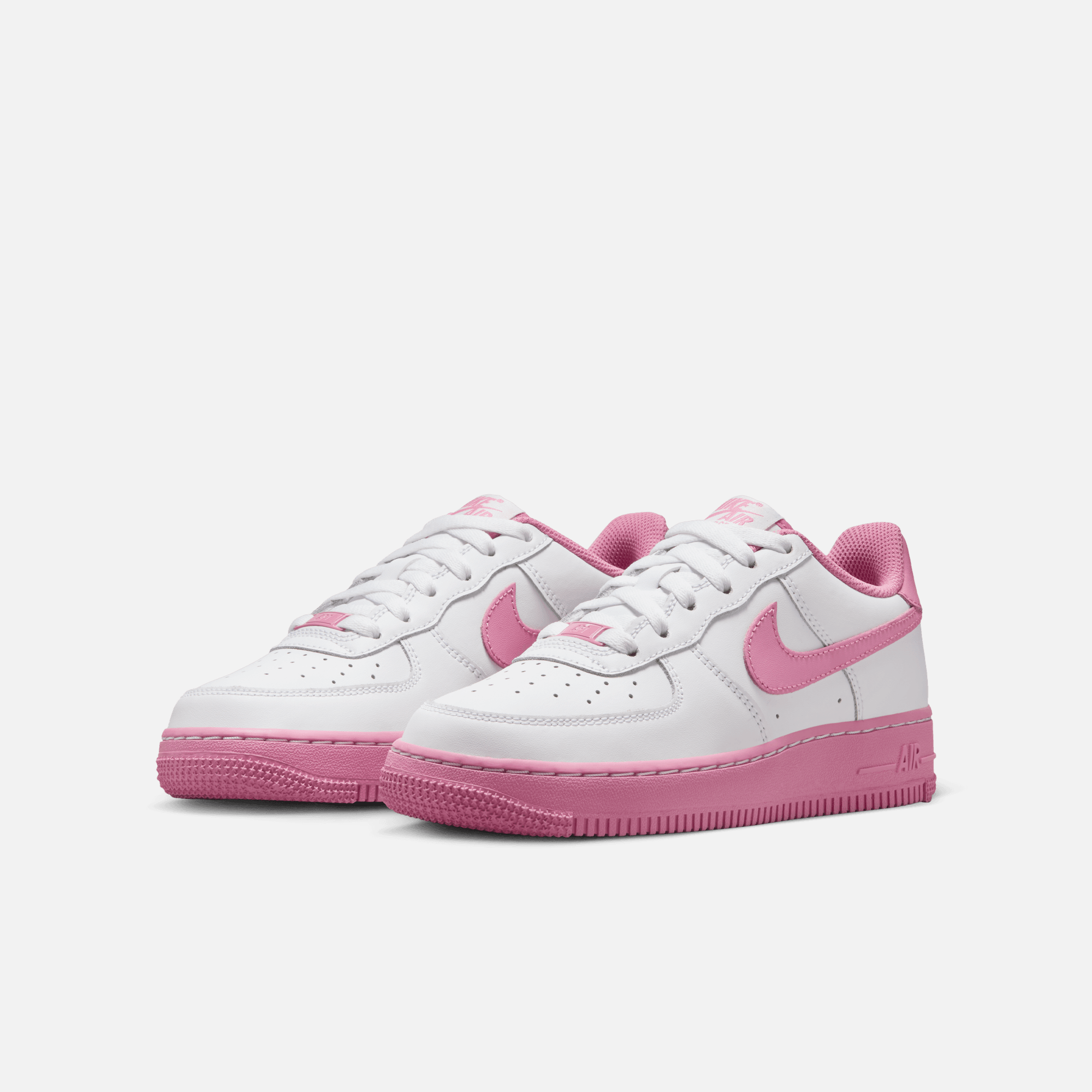 Nike Big Kids' Air Force 1 Low White Magic Flamingo (GS)