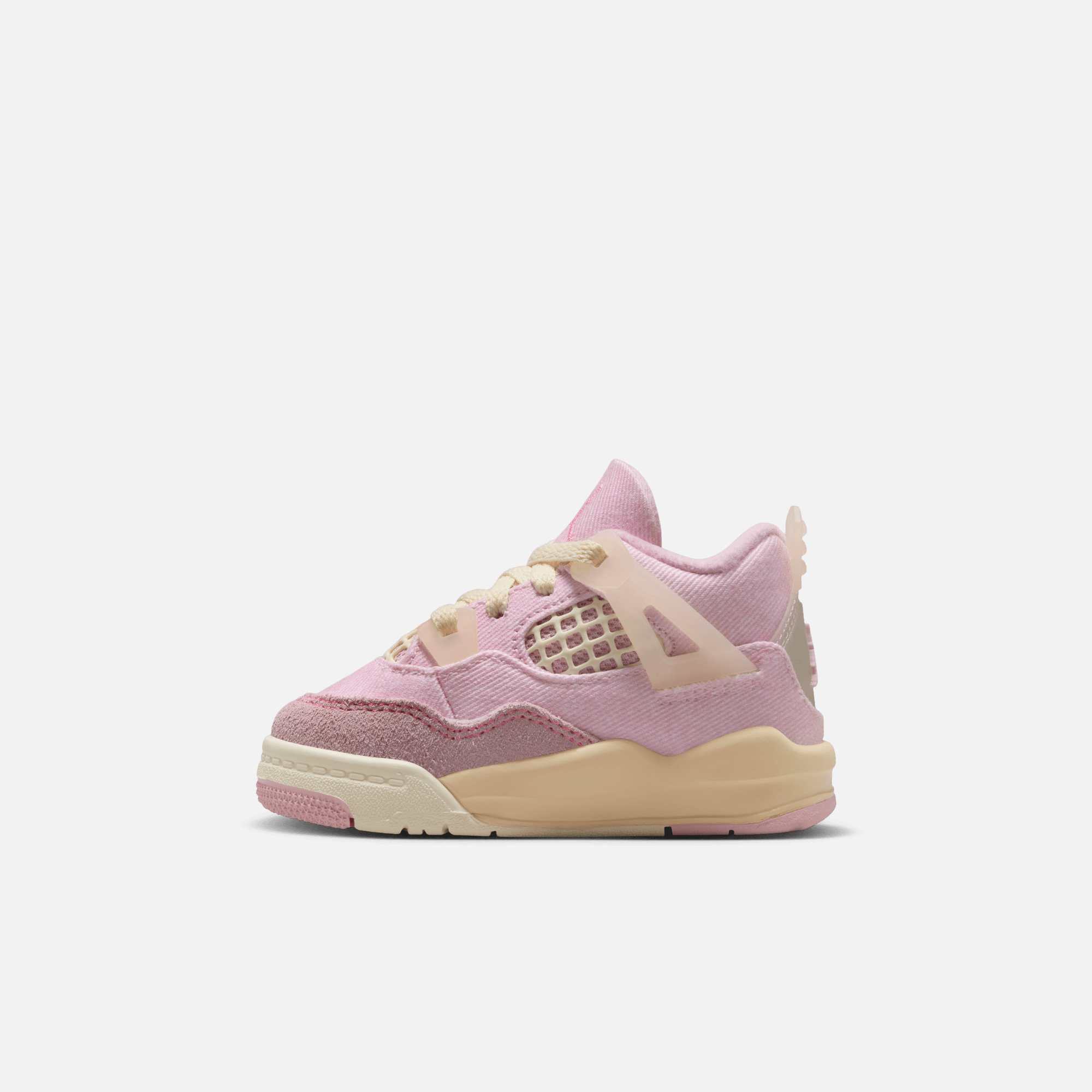 Air Jordan Kids' 4 Retro Pearl Pink Iced Carmine (TD)