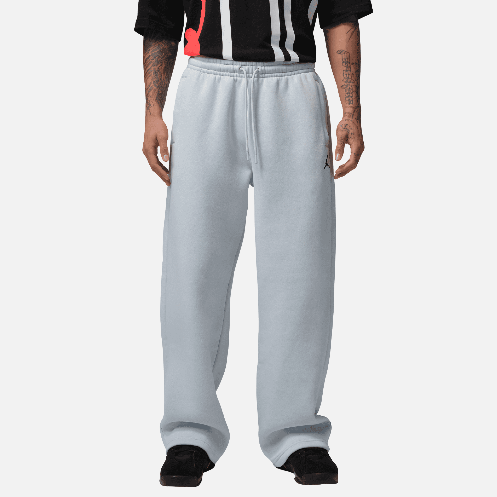Air Jordan Brooklyn Fleece Aura Blue Oversized Open-Hem Pants