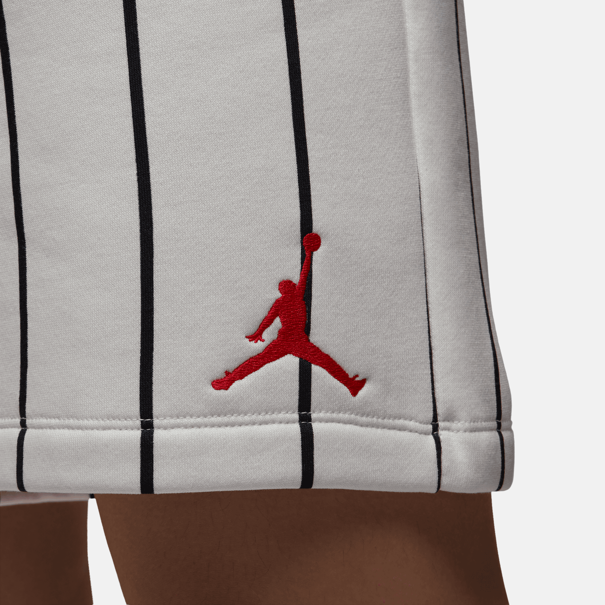 Air Jordan Brooklyn Fleece White Diamond Striped Shorts