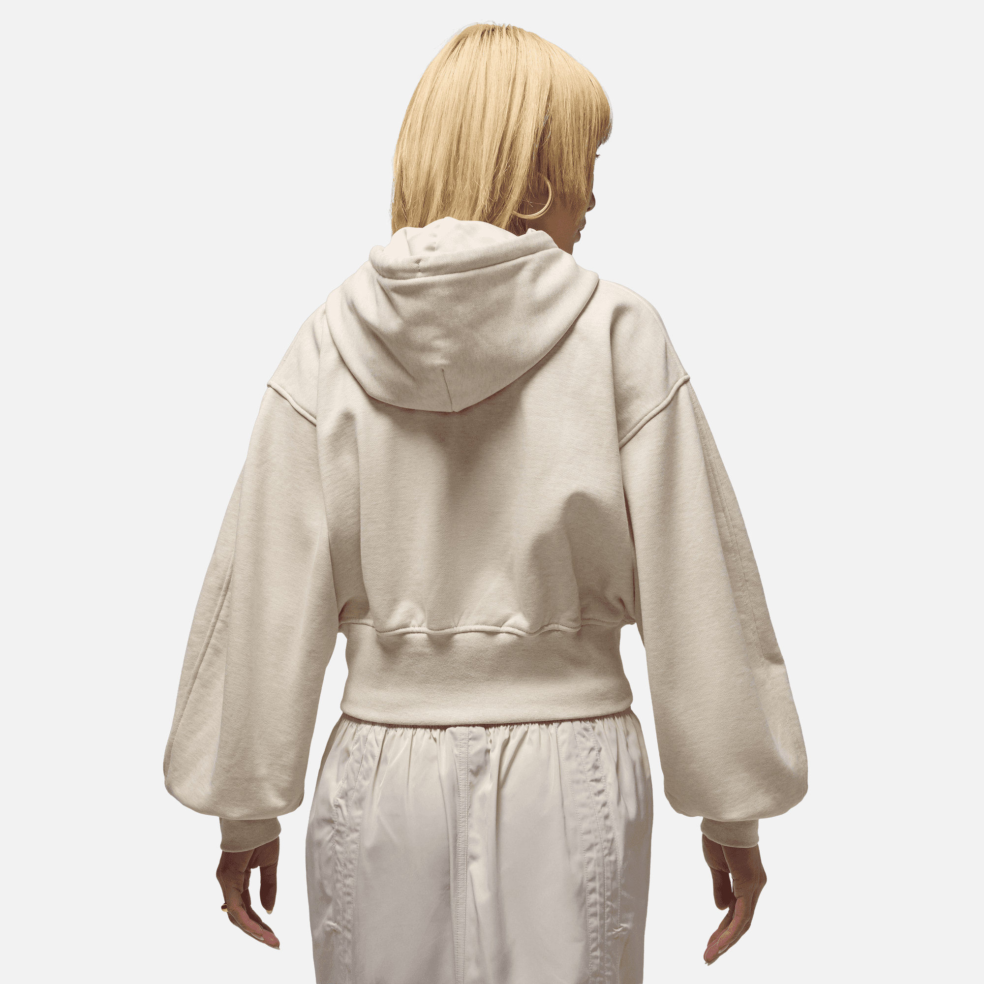 Air Jordan Women's Fleece Cropped Satin-Lined Hoodie