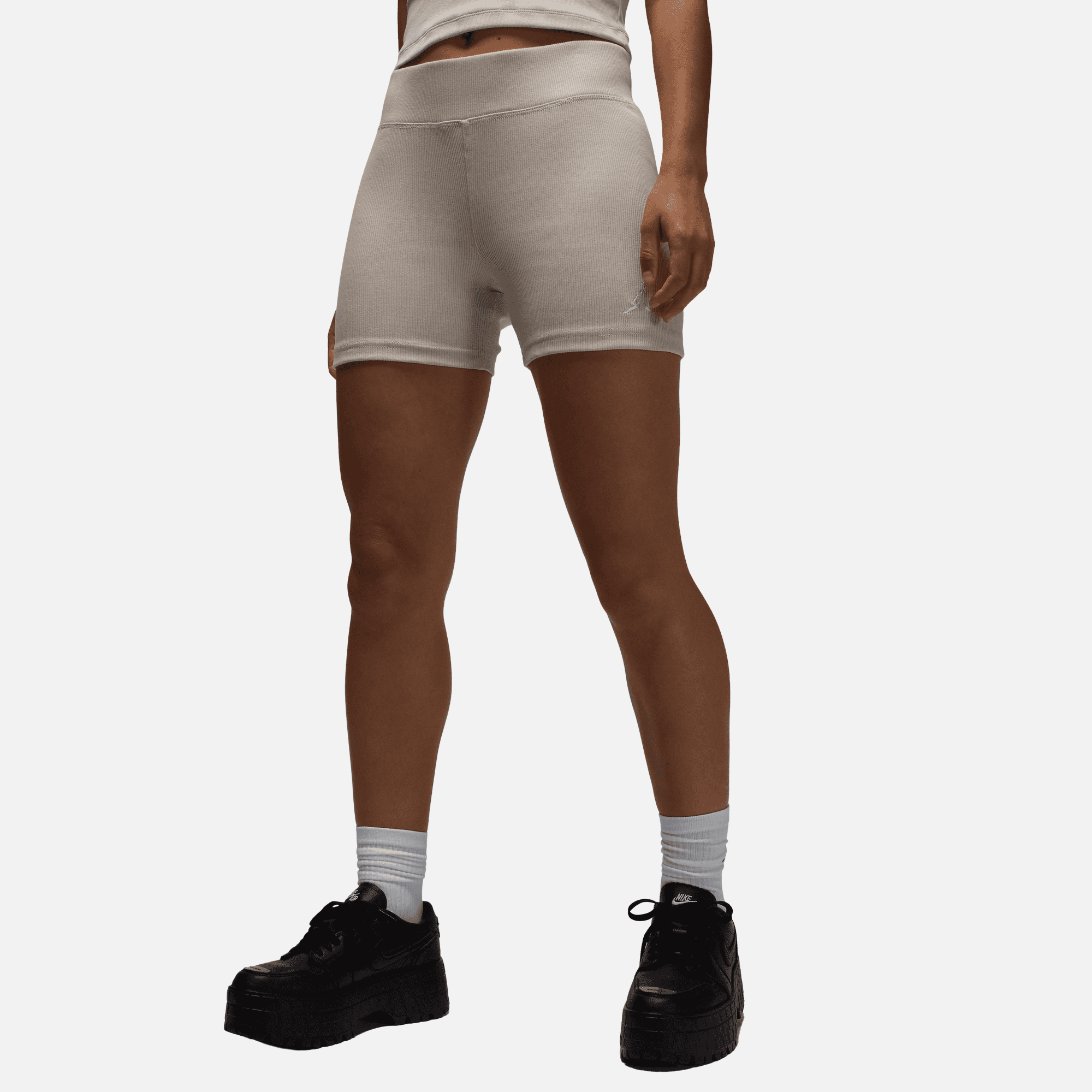Air Jordan Women's Brooklyn Essential 4" Beige Shorts