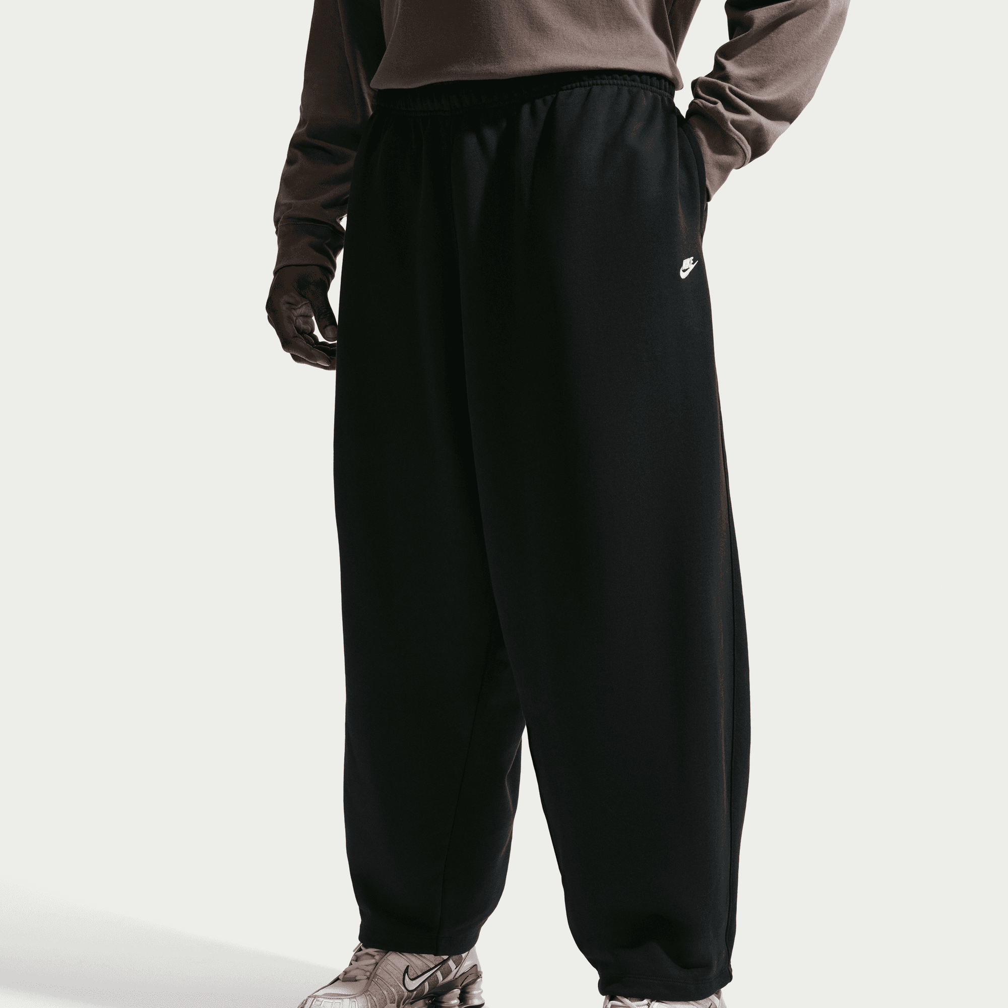 Nike Sportswear Club Black Oversized French Terry Pants