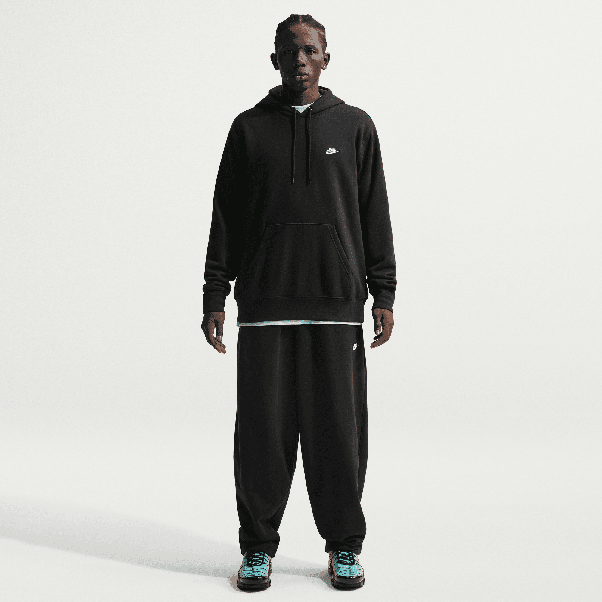 Nike Sportswear Club Black Oversized French Terry Pants