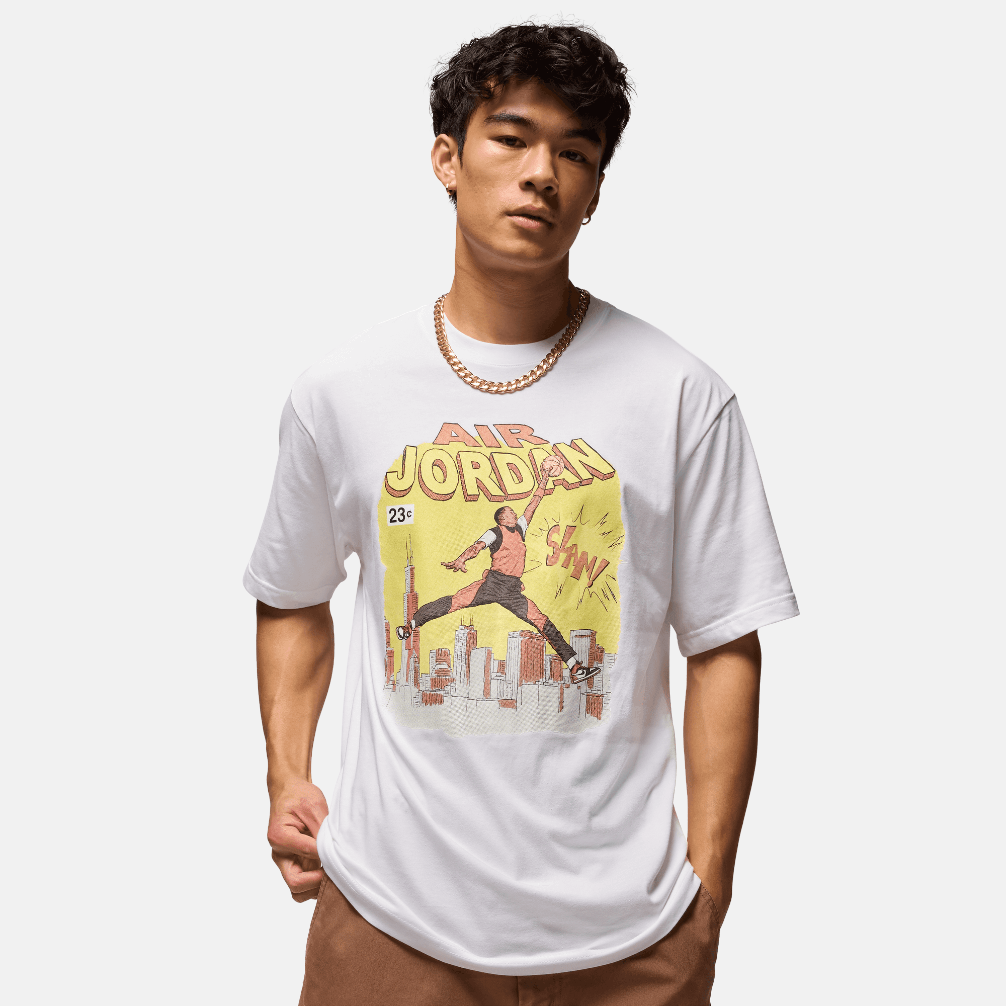 Air Jordan White Comic T-Shirt – Puffer Reds