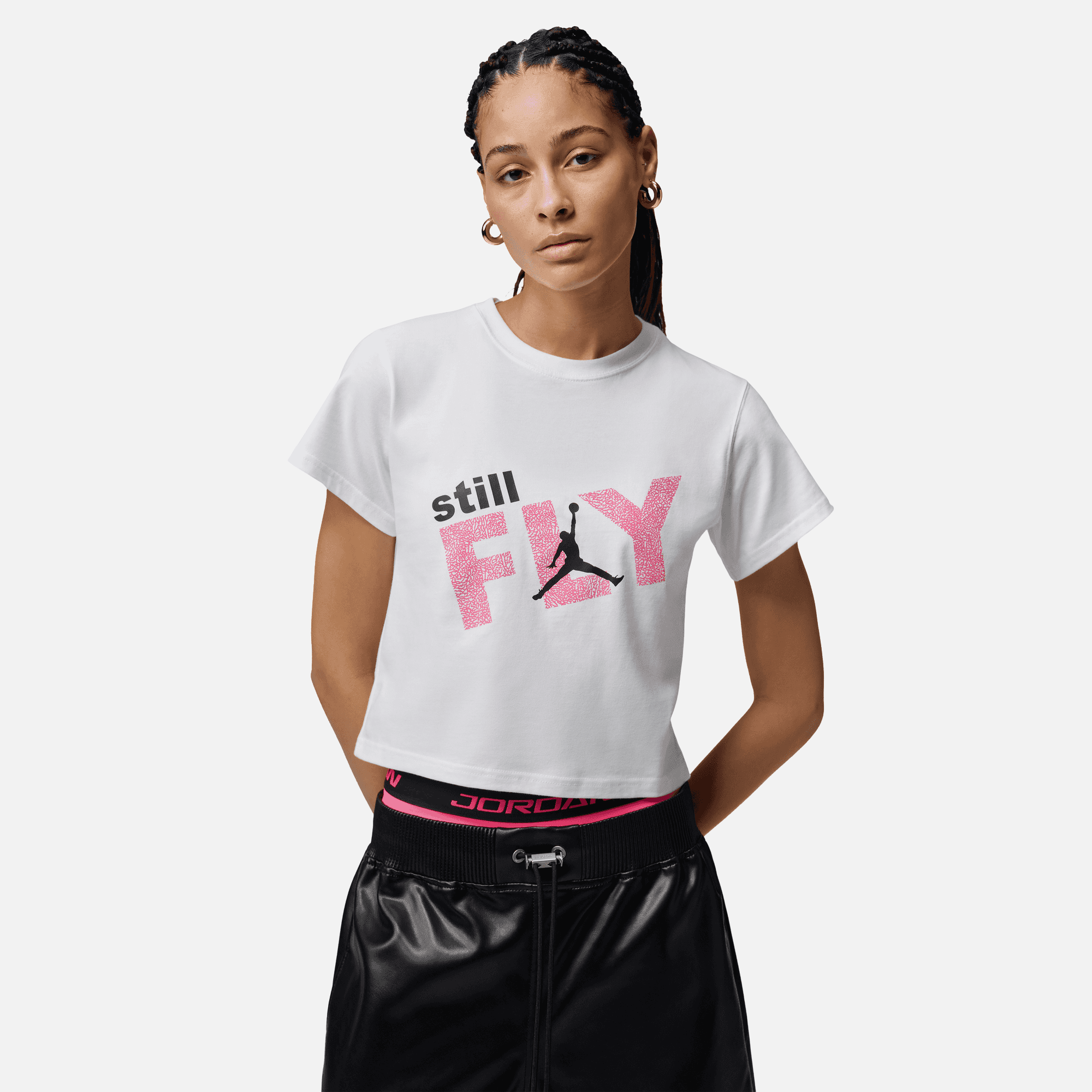 Air Jordan Women's Flight White Graphic Fly T-Shirt