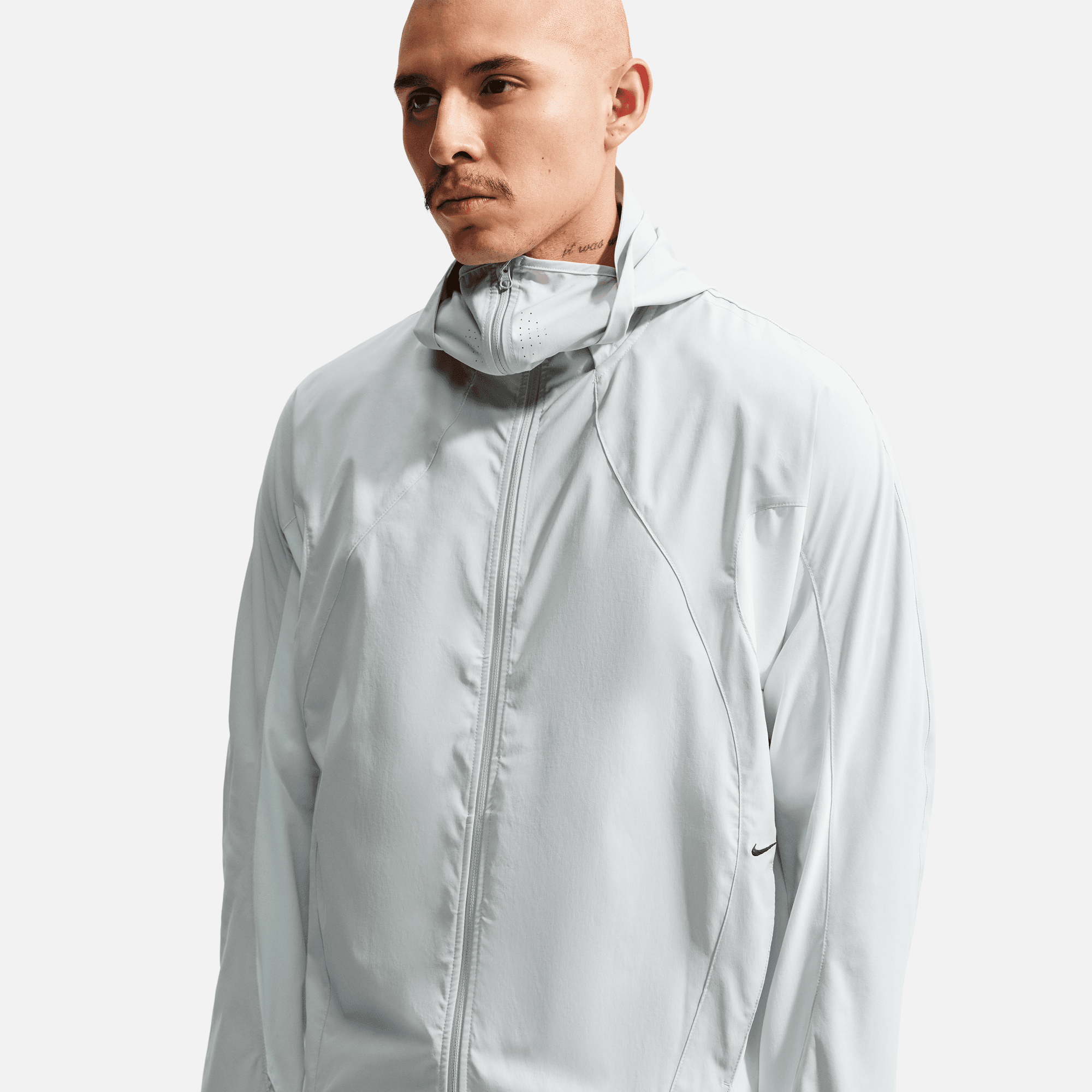 Nike Tech Helios Grey Fog Long-Sleeve Shell Jacket