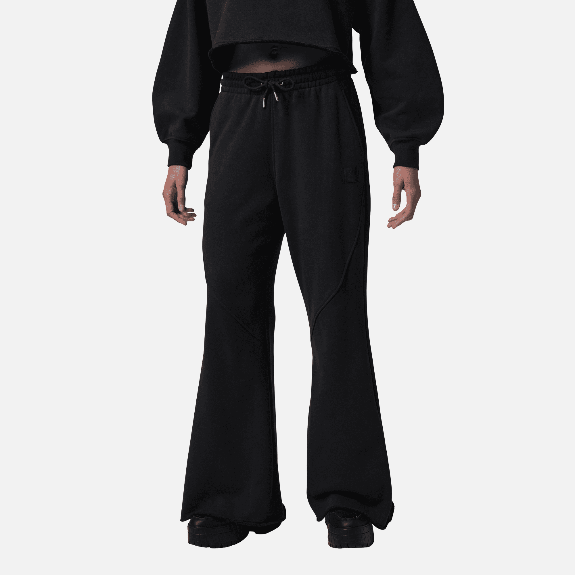Air Jordan Women's Flight Fleece Black Flared Pants